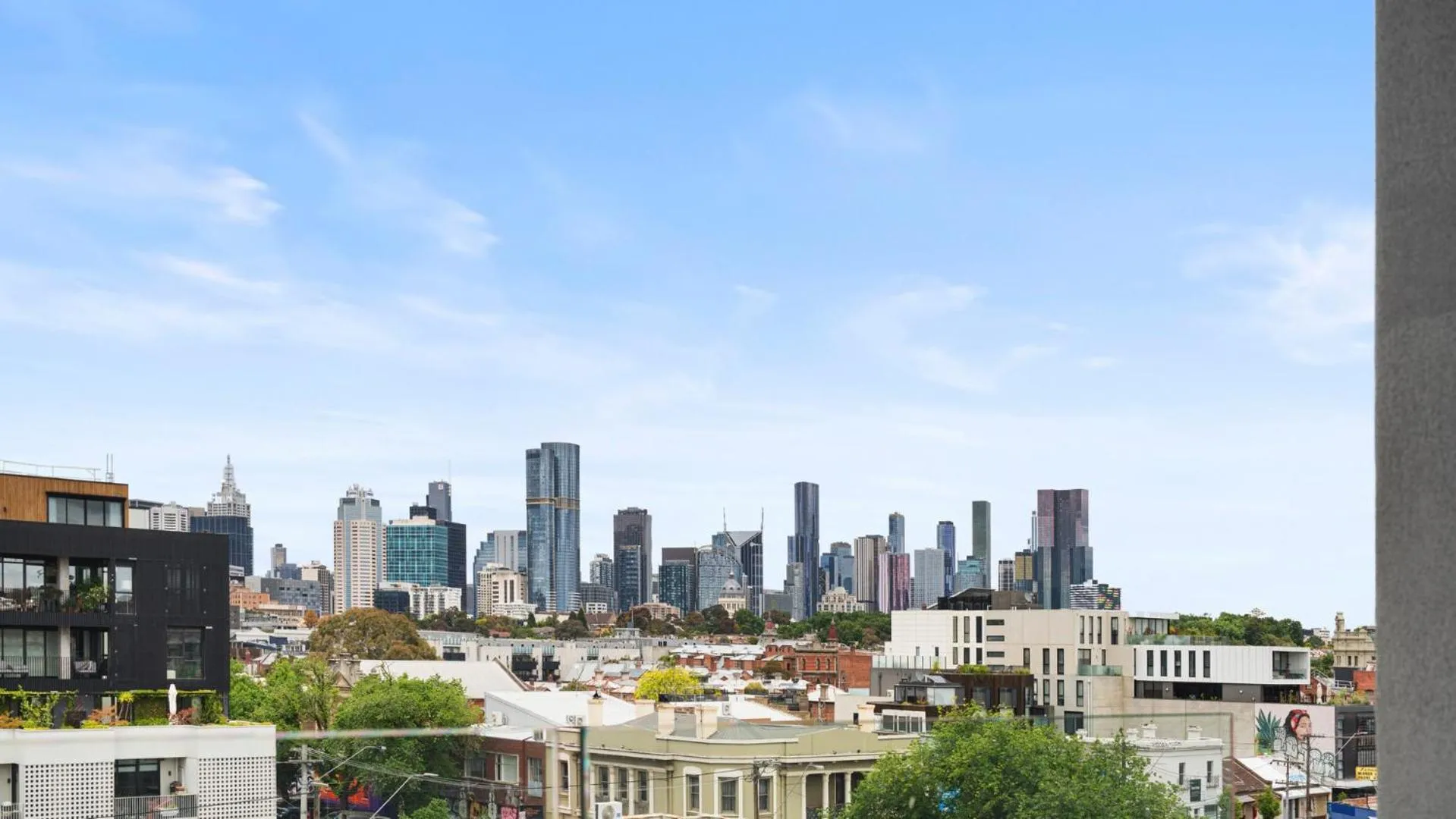 City view in District Apartments Fitzroy