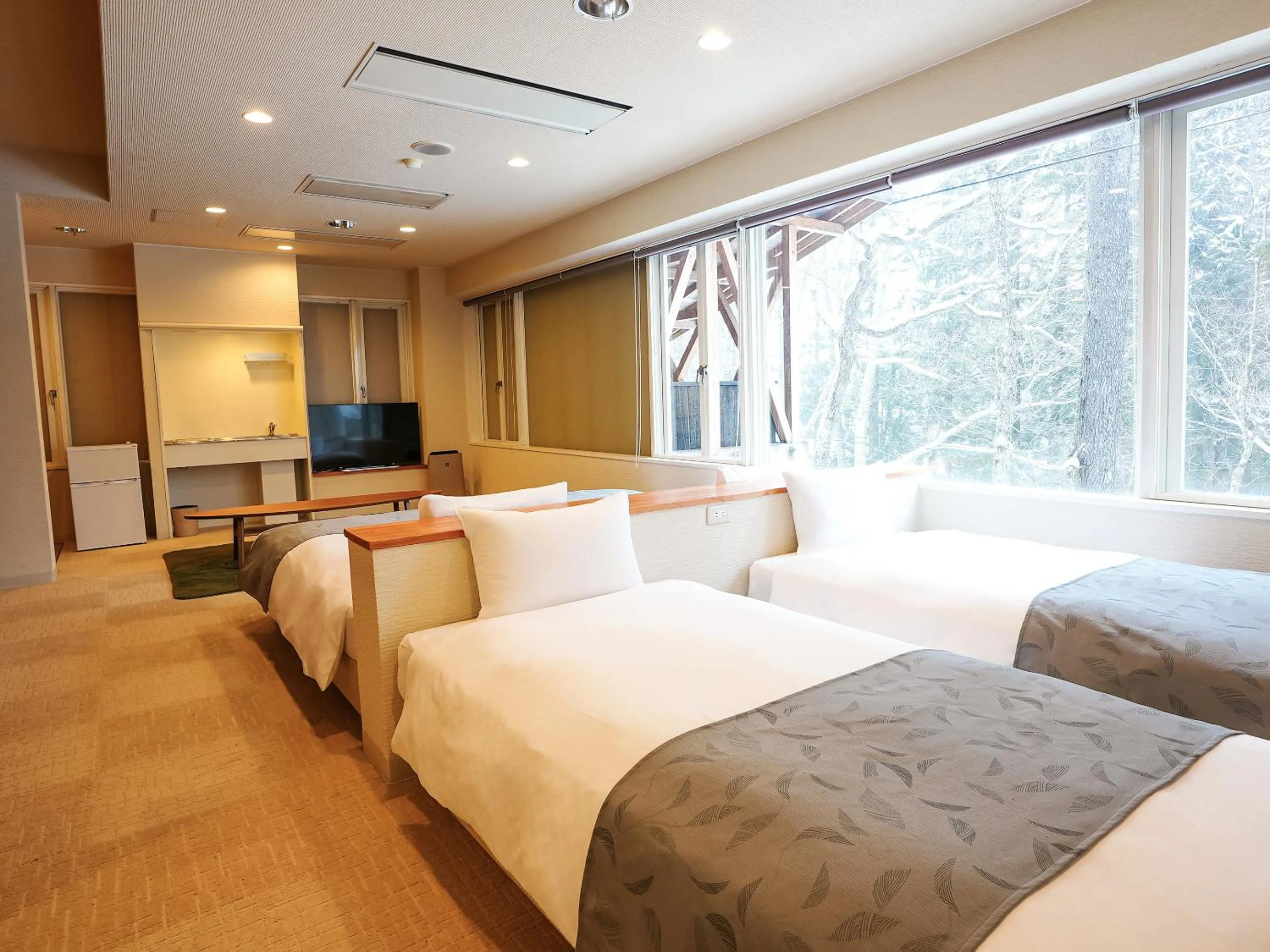 Bed in Hotel Abest Hakuba Resort