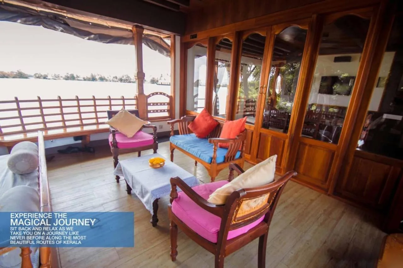 Seating area in Abad Premium House Boat