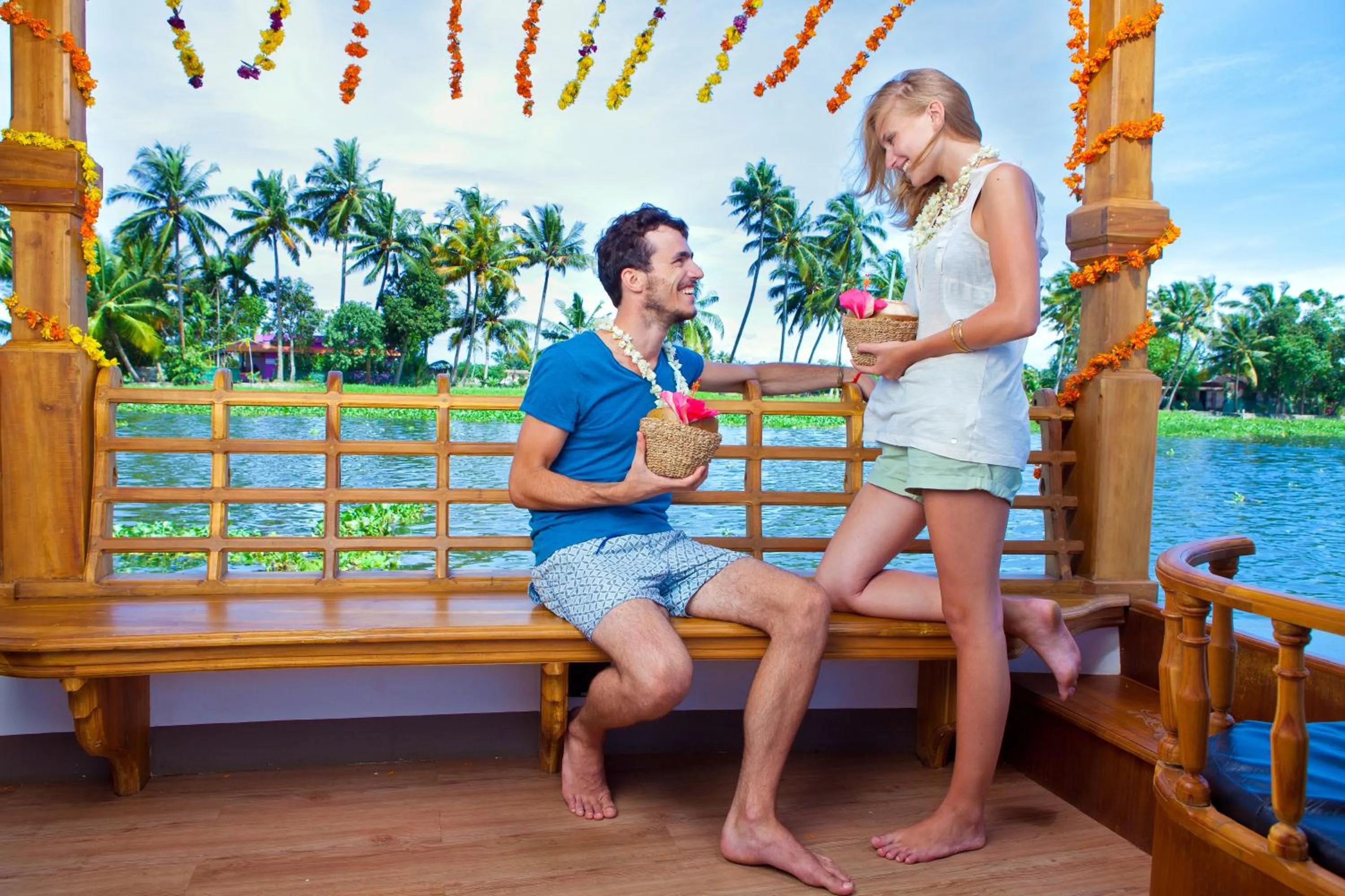 Lobby or reception in Abad Premium House Boat
