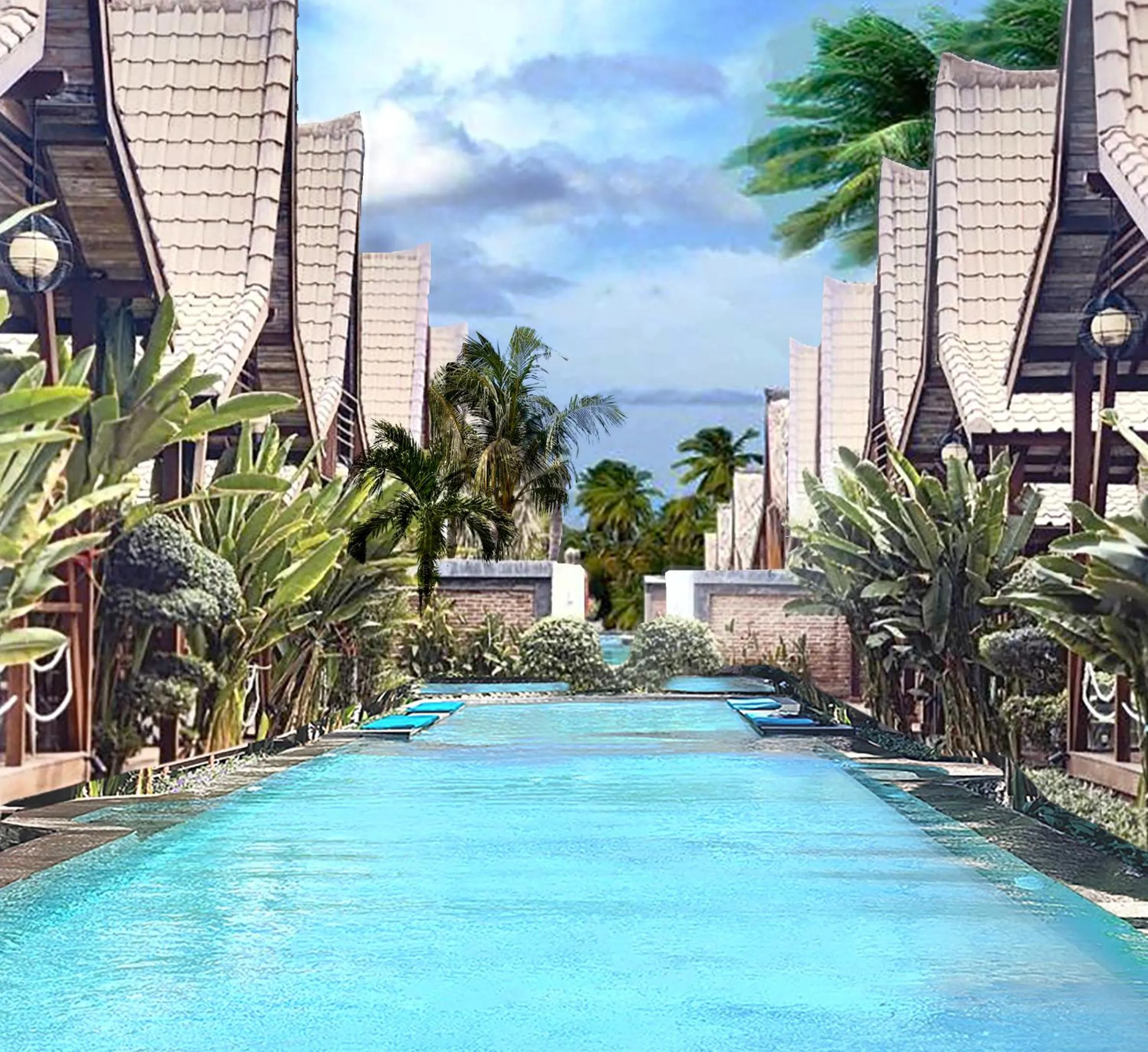 Pool view in Kaleydo Villas