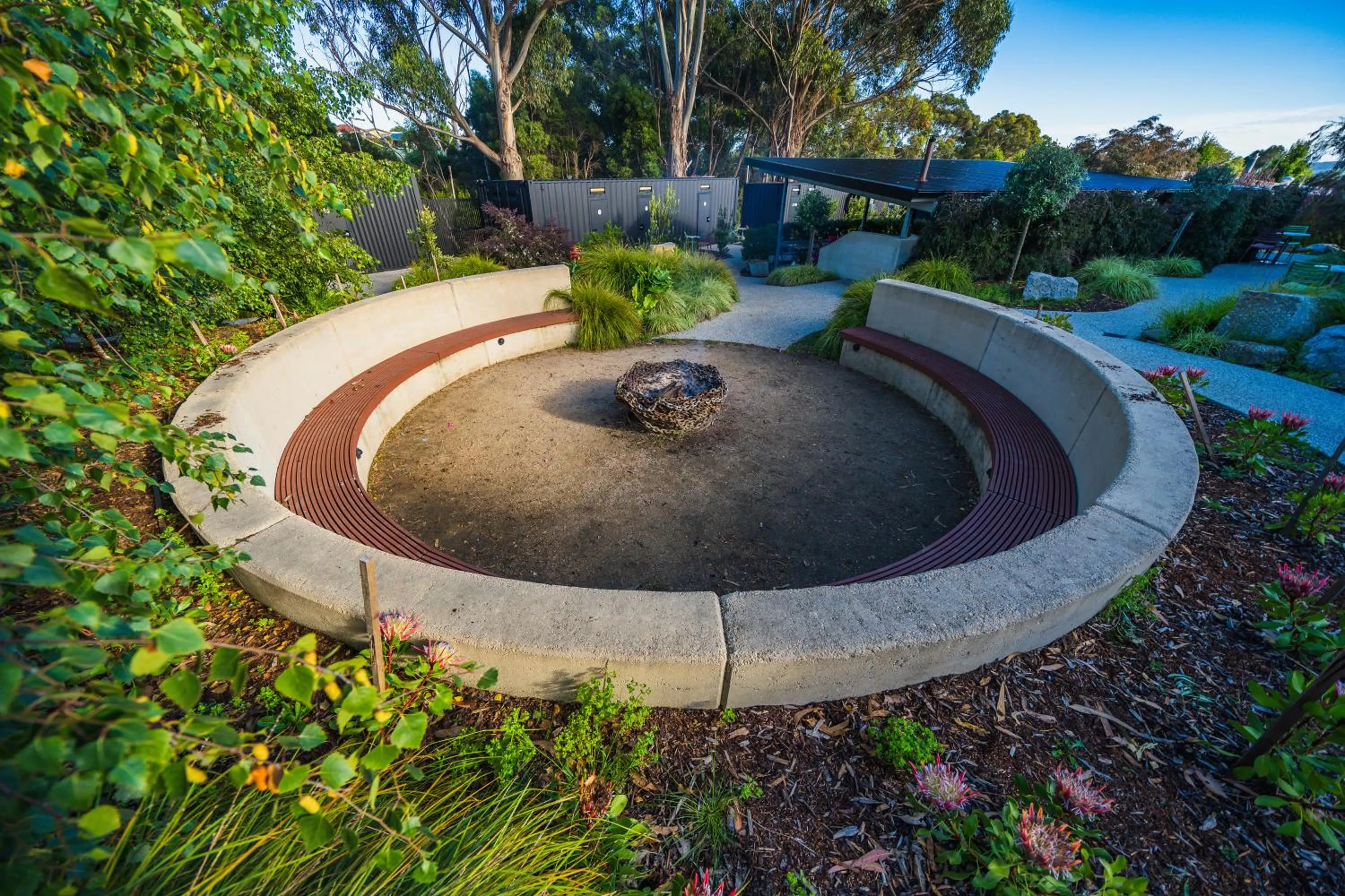 Garden view in BIG4 Tassie Getaway Parks St Helens