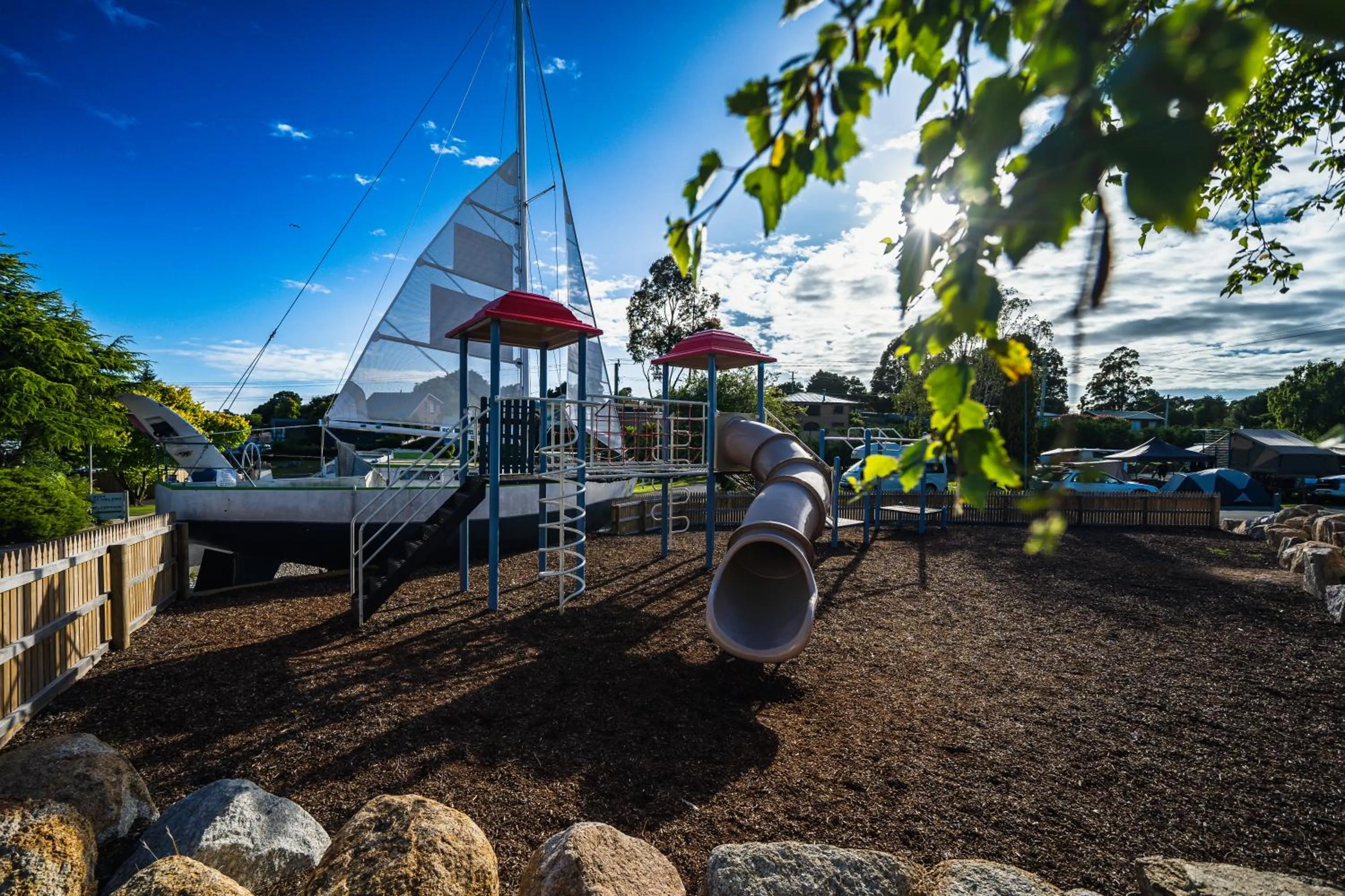 Children play ground in BIG4 Tassie Getaway Parks St Helens