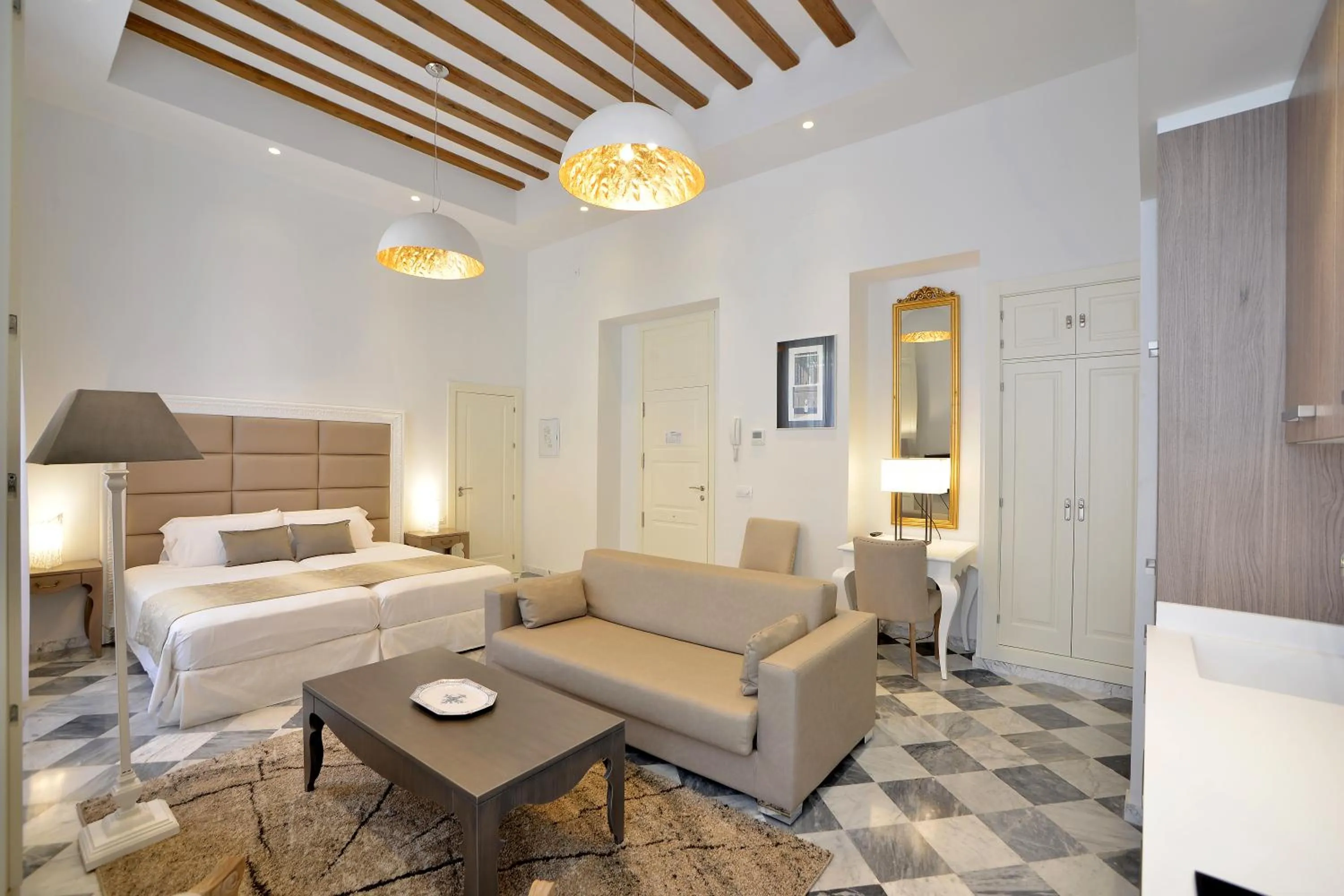 Living room, Bed in El Armador Casa Palacio by Luxury Suites Cádiz