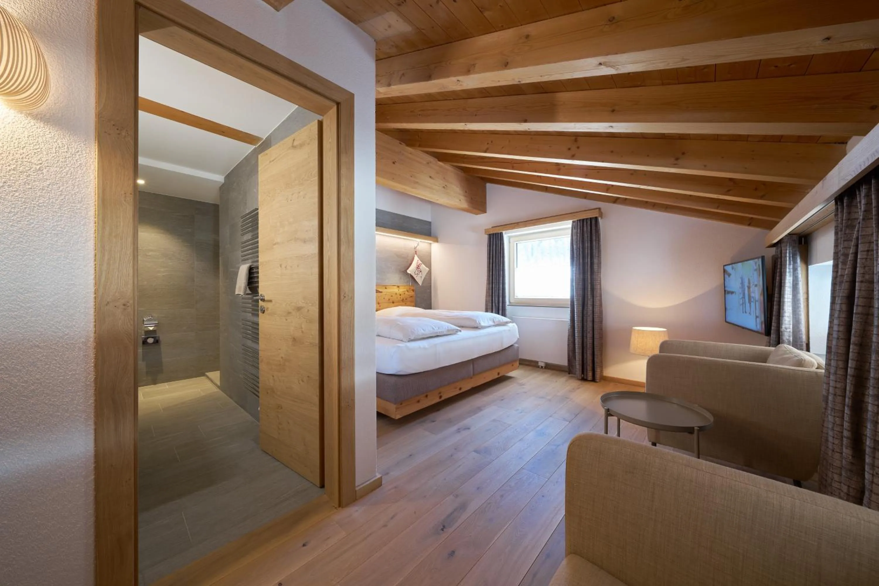 Bed in Aparthotel Grischuna