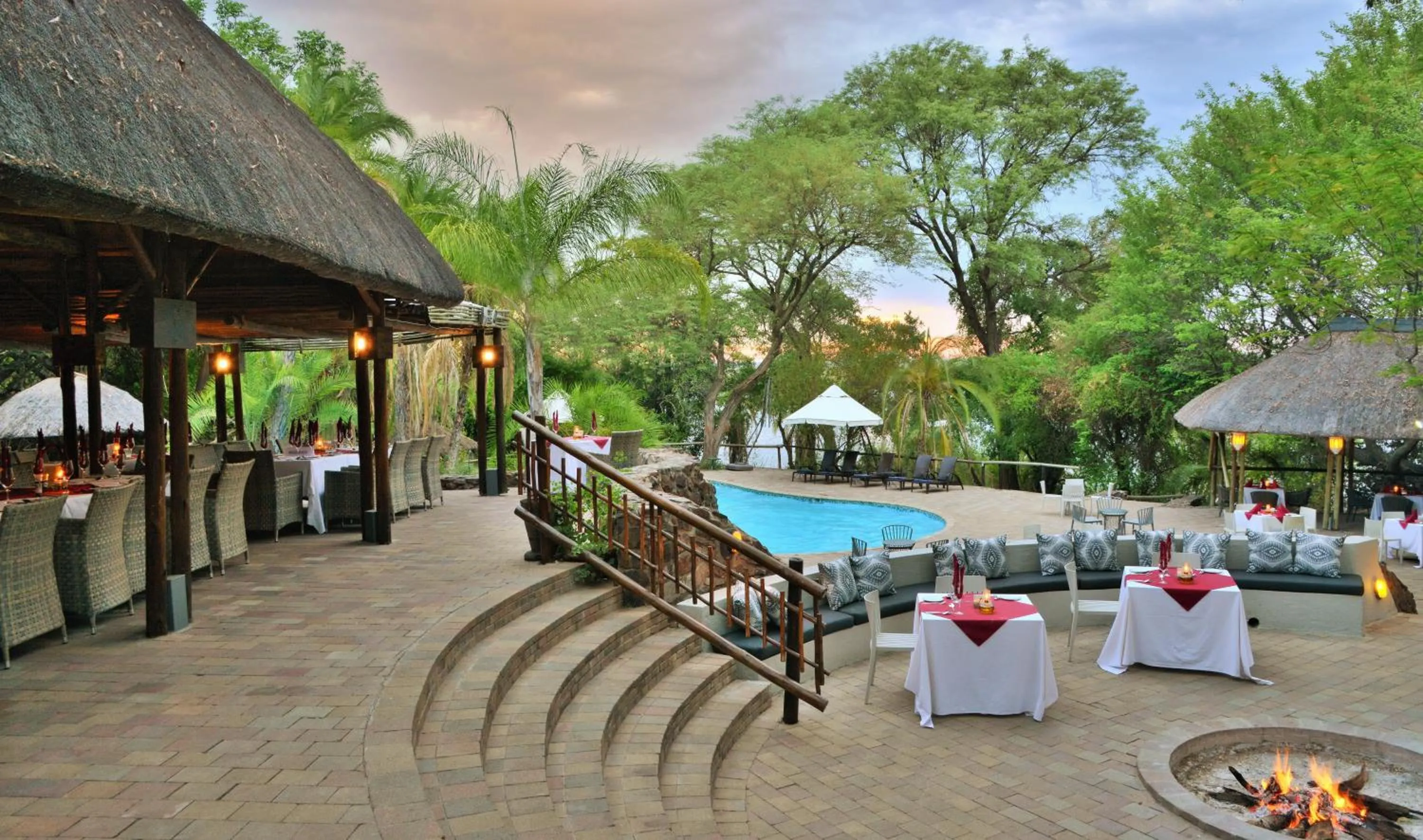 Patio in Cresta Mowana Safari Resort & Spa