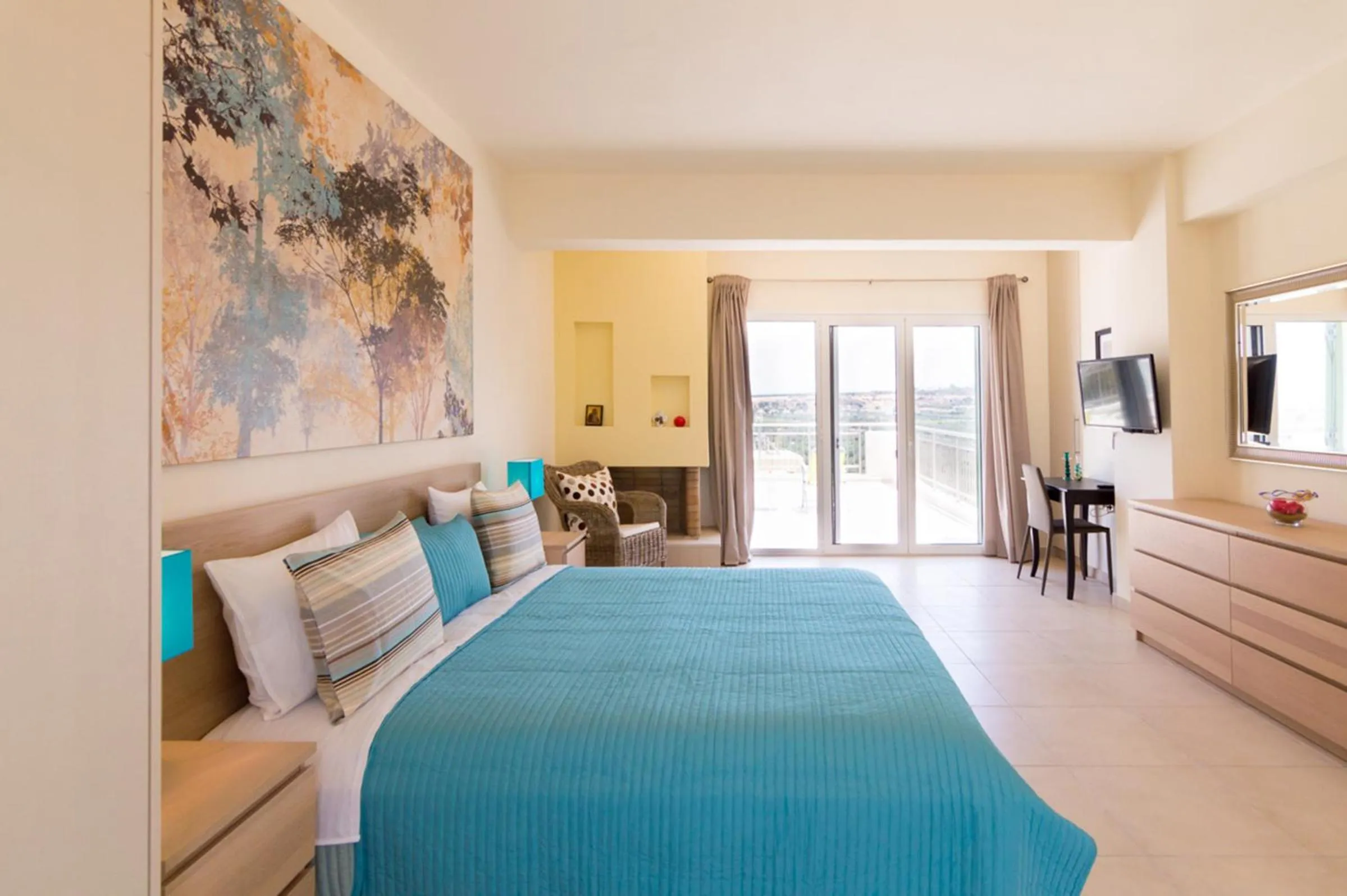 Bedroom, Bed in Athena Villas Olive Grove & Estate