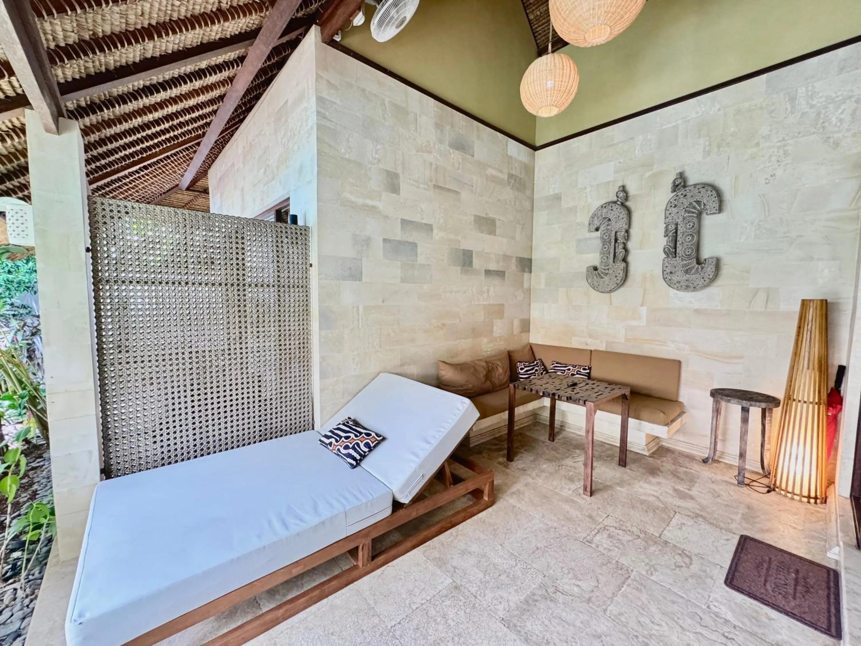 Balcony/Terrace, Bed in Karmagali Suites Adults only & Private Pool Family Villas