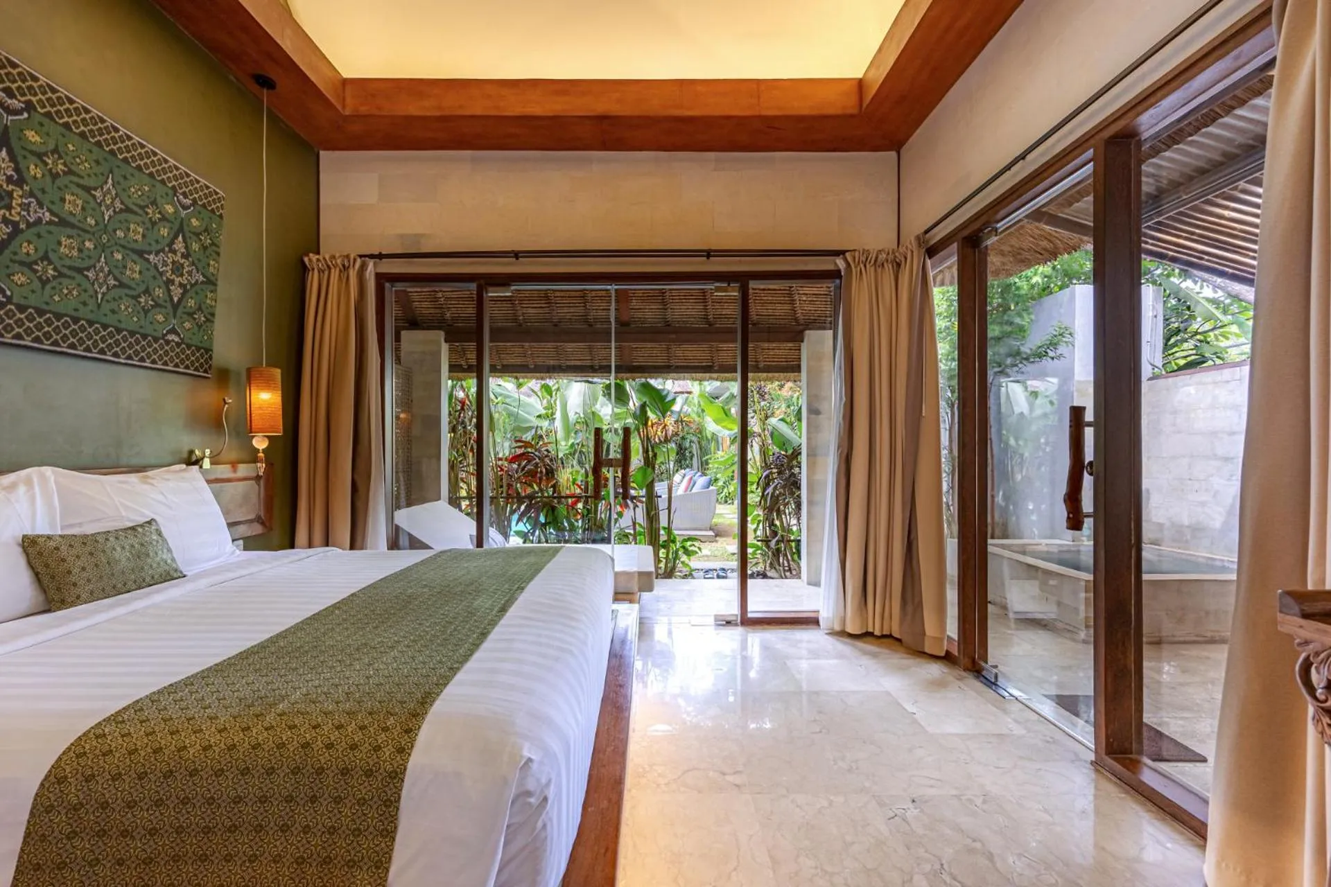 Garden view, Bed in Karmagali Suites Adults only & Private Pool Family Villas