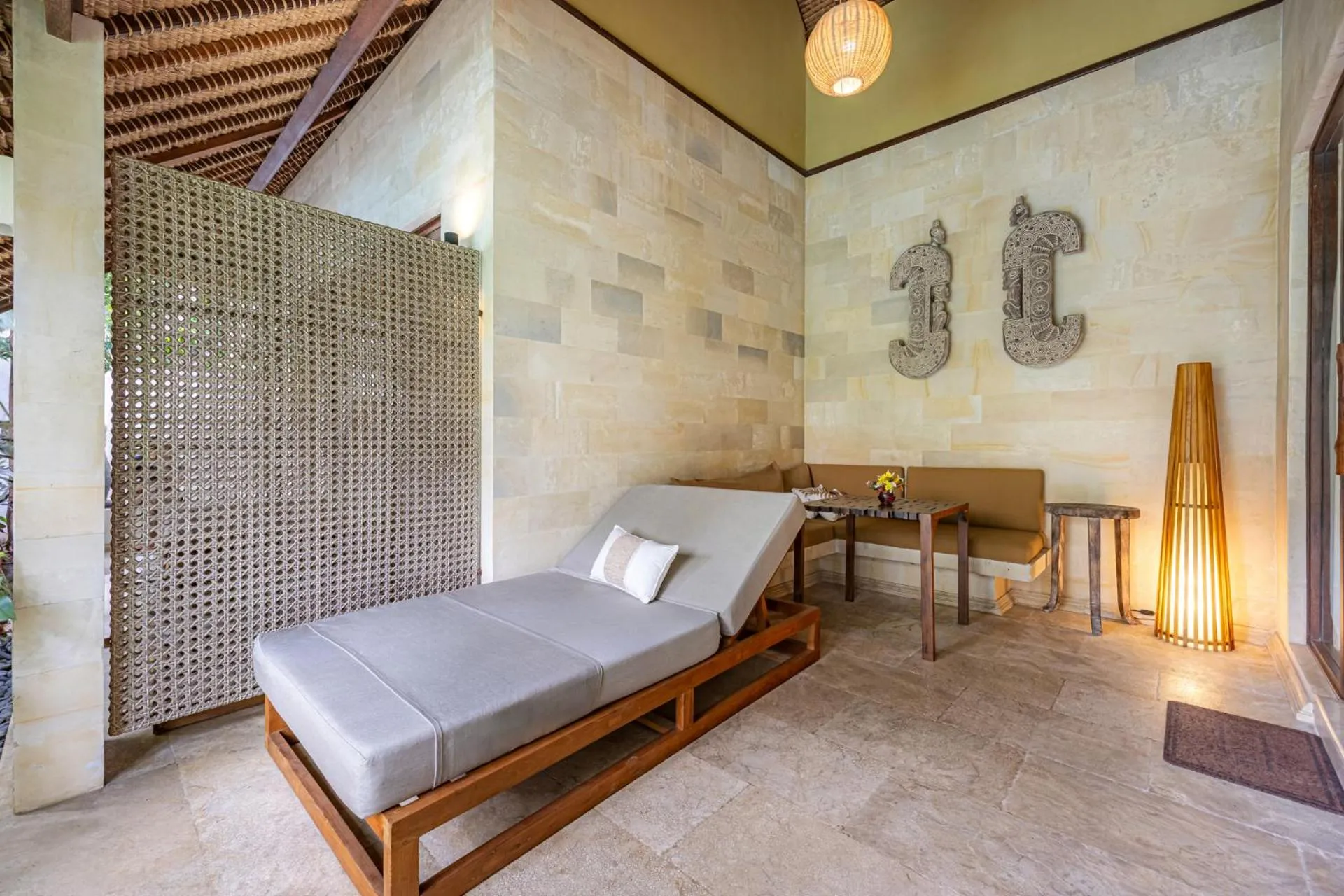 Patio, Bed in Karmagali Suites Adults only & Private Pool Family Villas