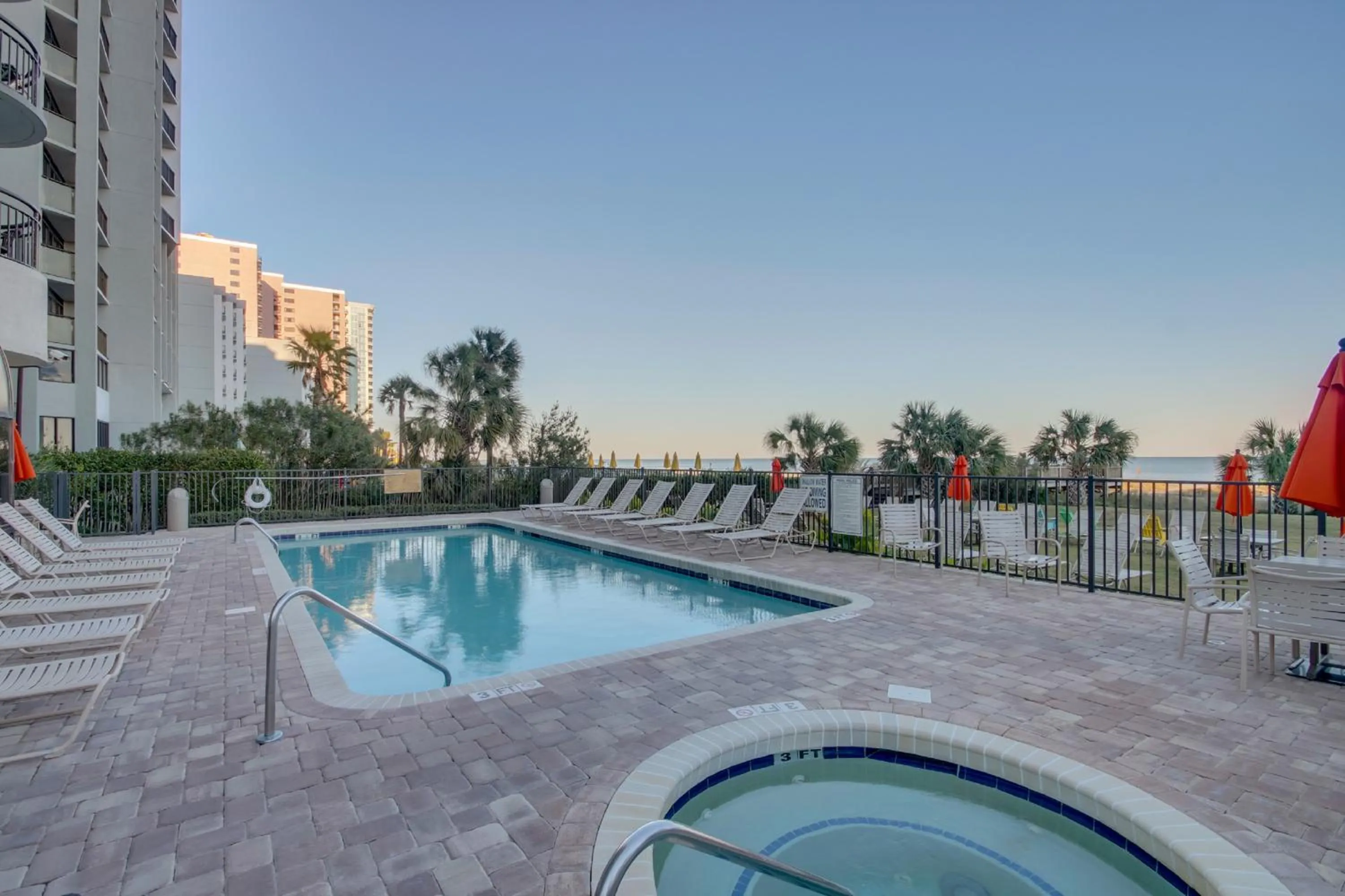 Swimming pool in Oceanfront condo Steps to the beach w No Resort Fees