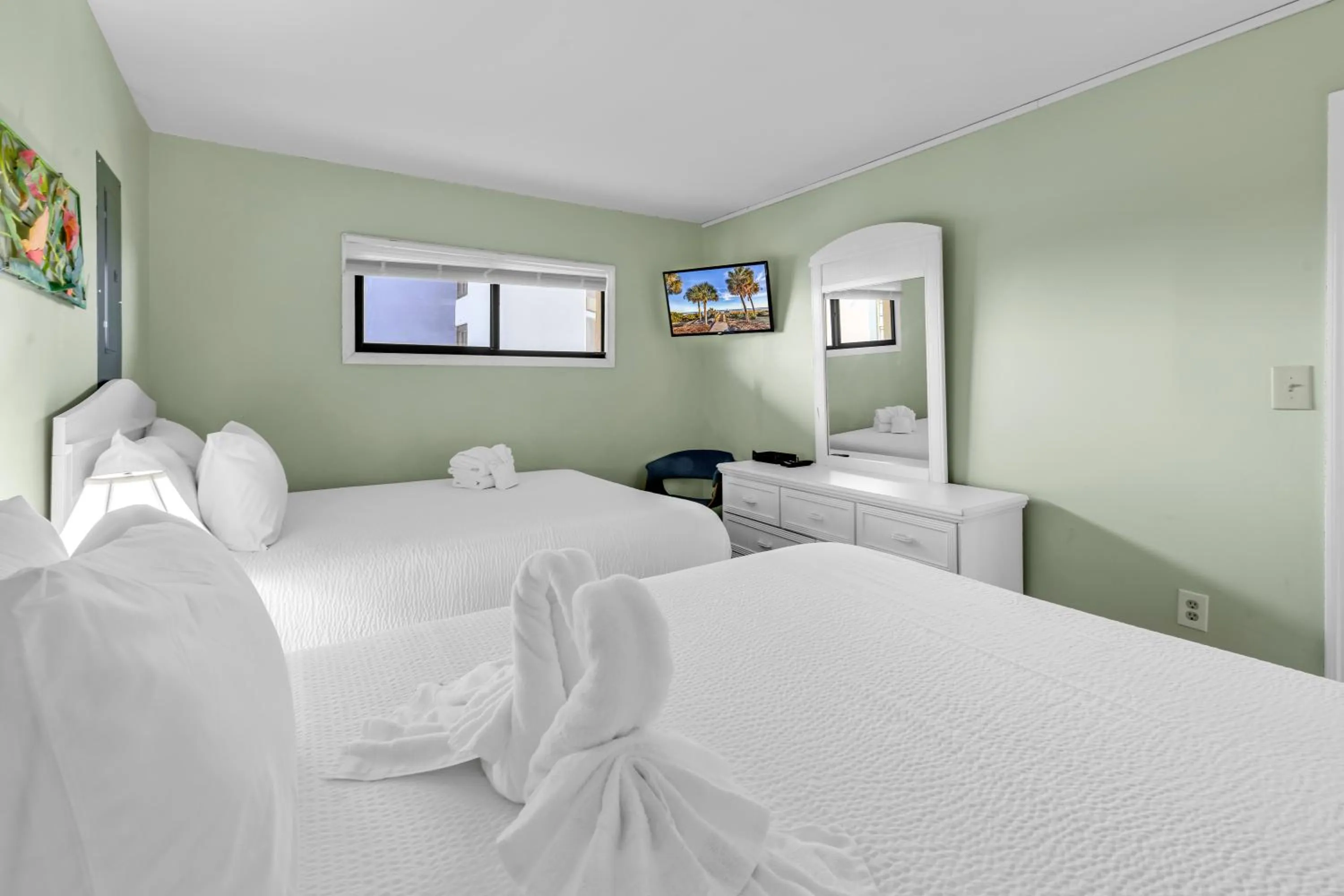 Bedroom, Bed in Oceanfront condo Steps to the beach w No Resort Fees