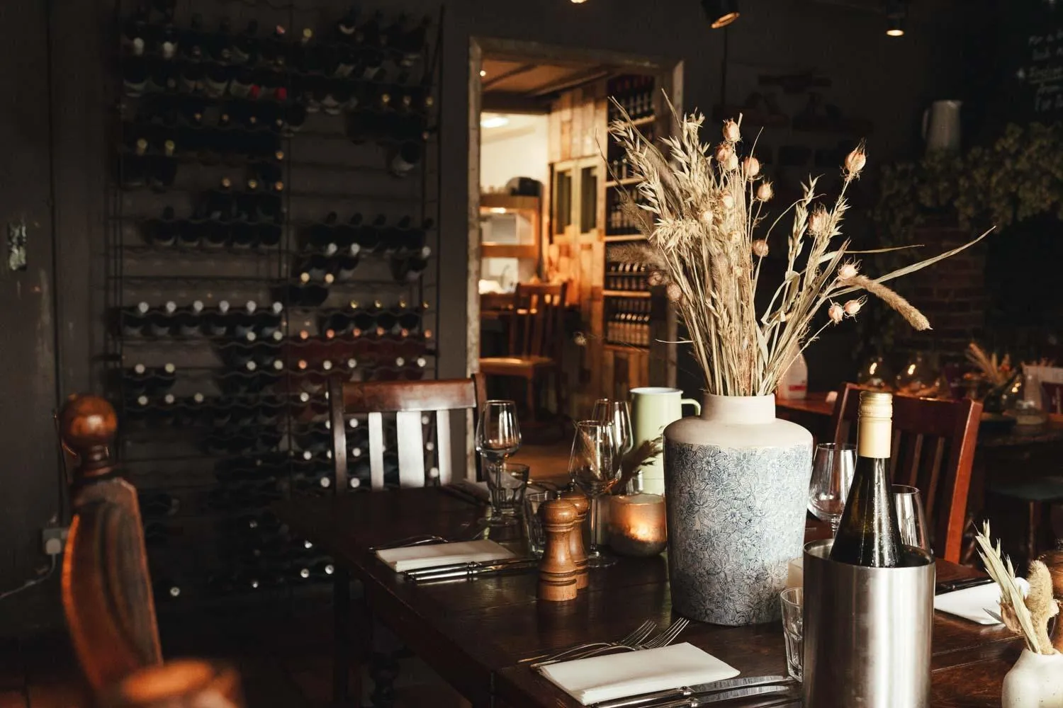 Dining area in The Woolpack Inn