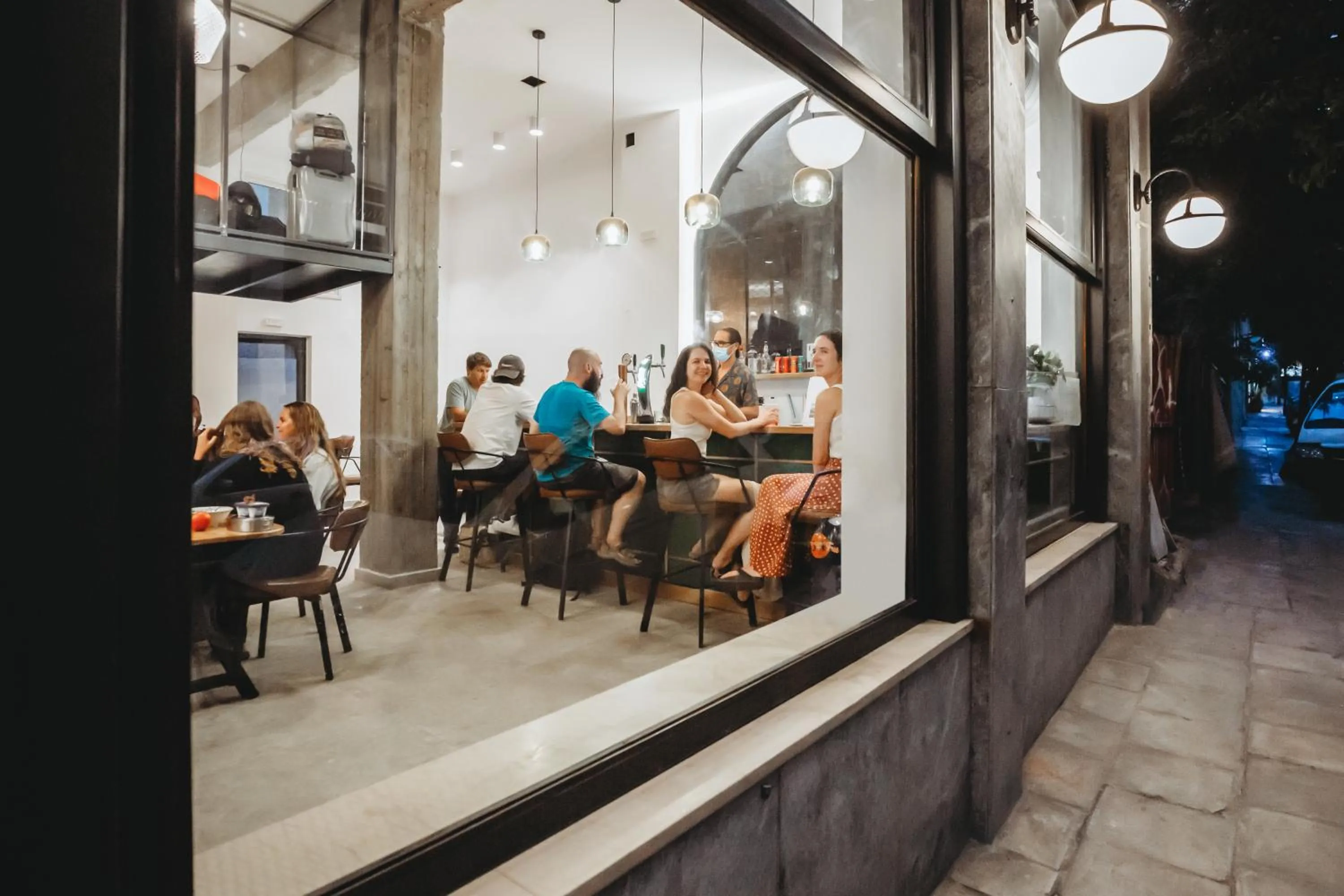 Facade/entrance in Athens Backpackers