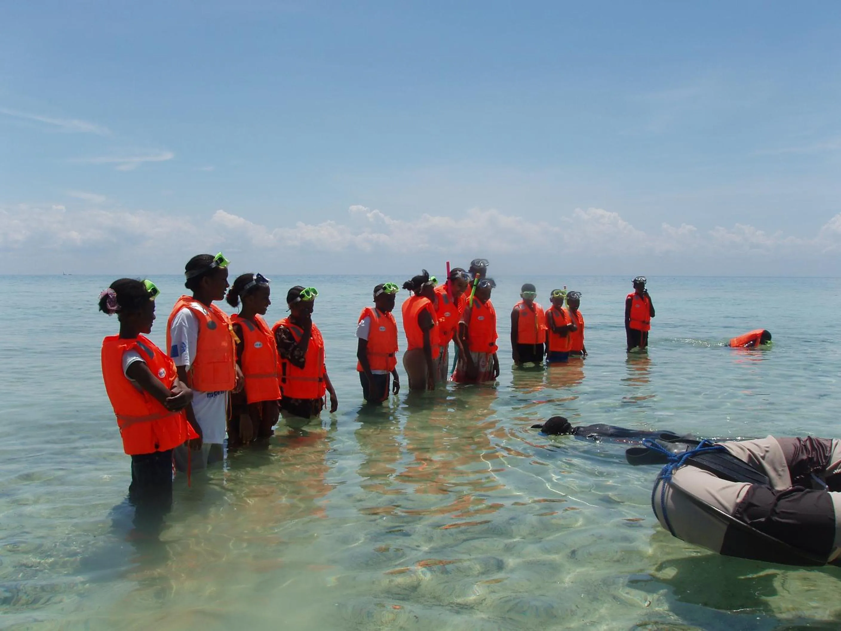 People in Chumbe Island Coral Park