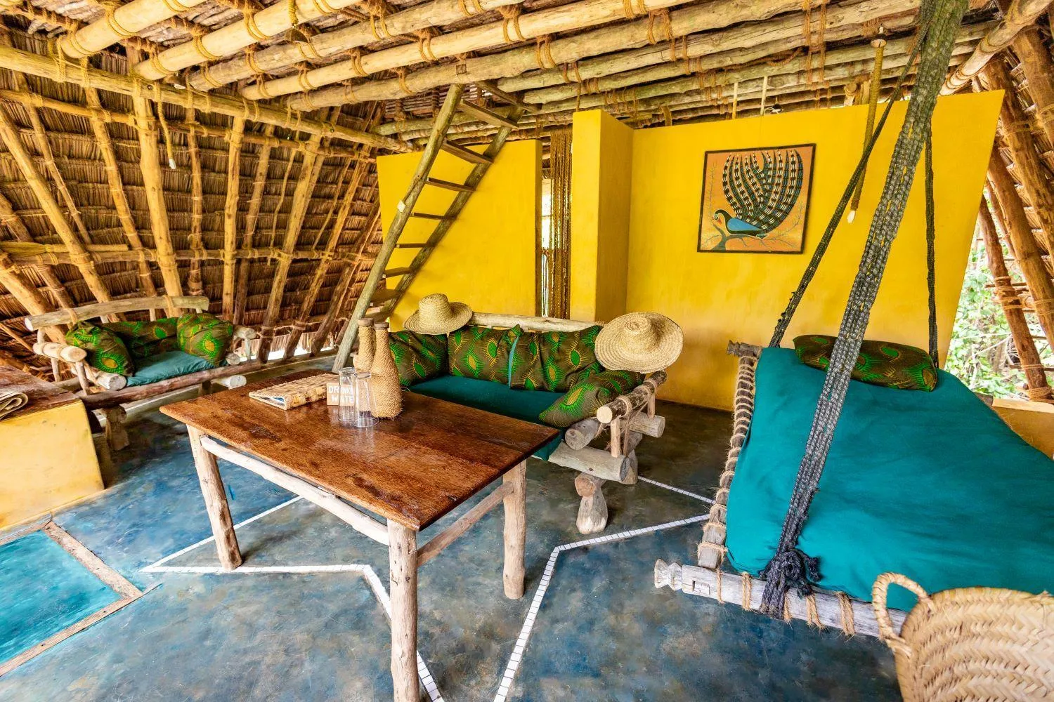 Living room in Chumbe Island Coral Park