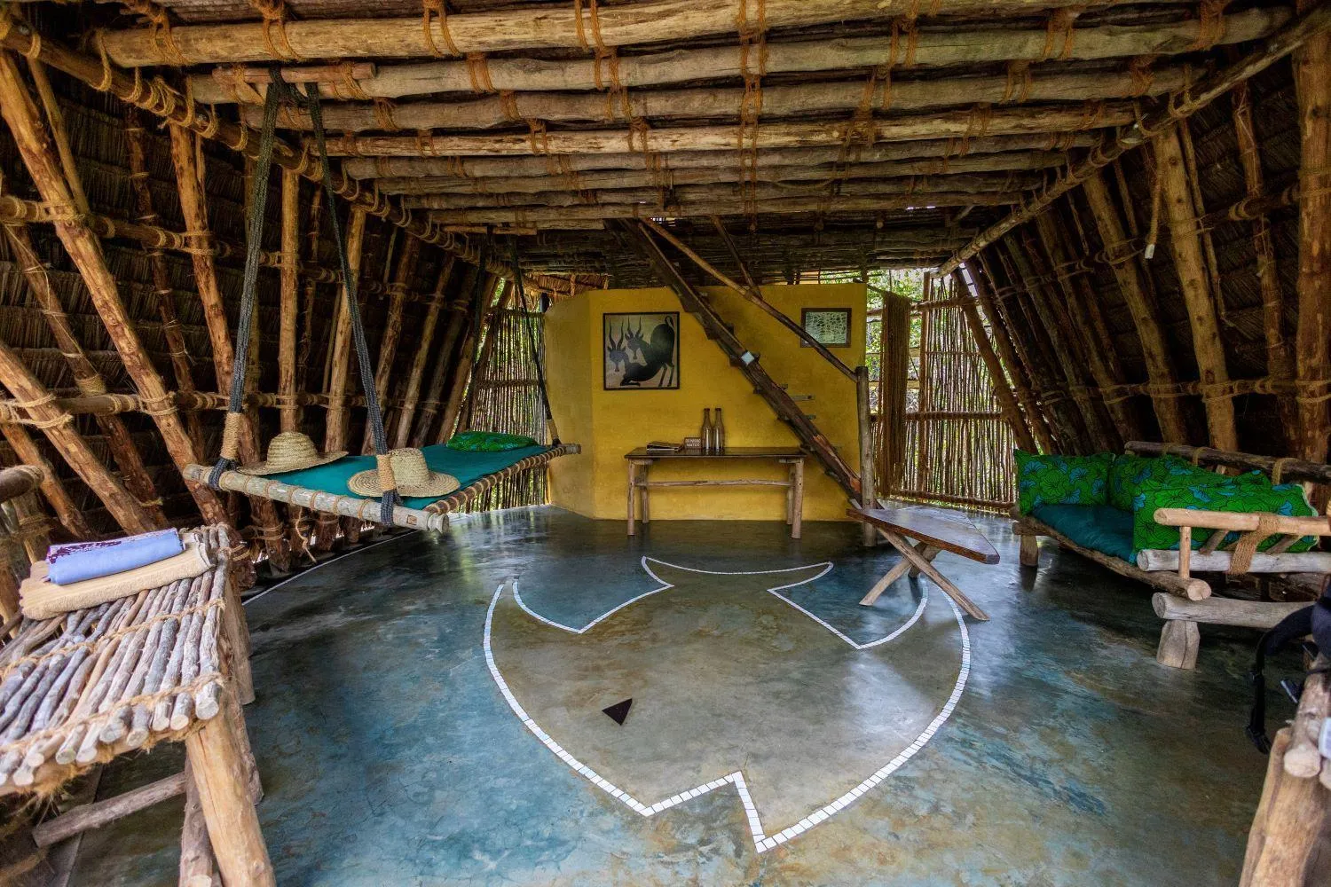 Living room in Chumbe Island Coral Park