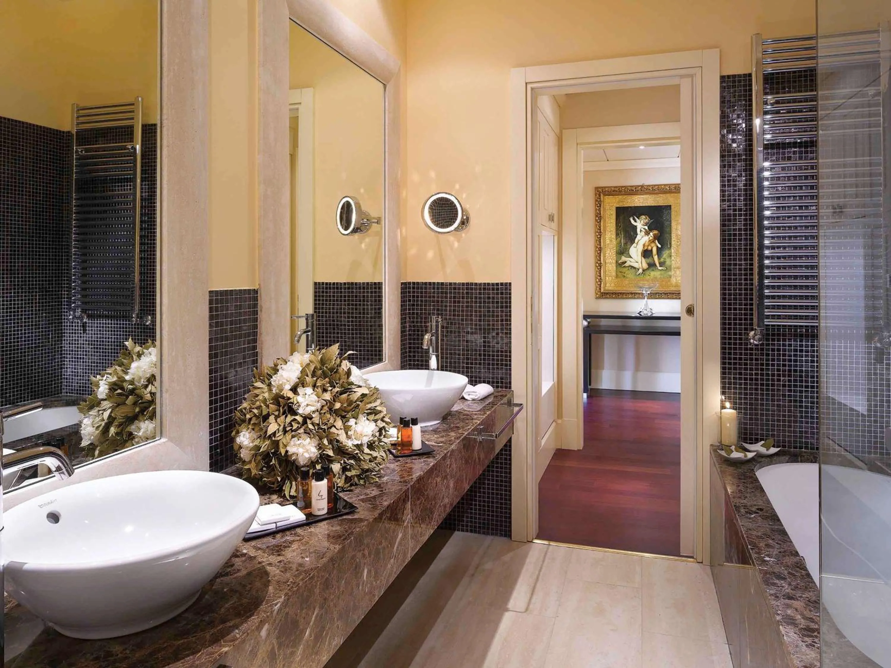 Photo of the whole room, Bathroom in Grand Hotel Palazzo Livorno MGallery Collection