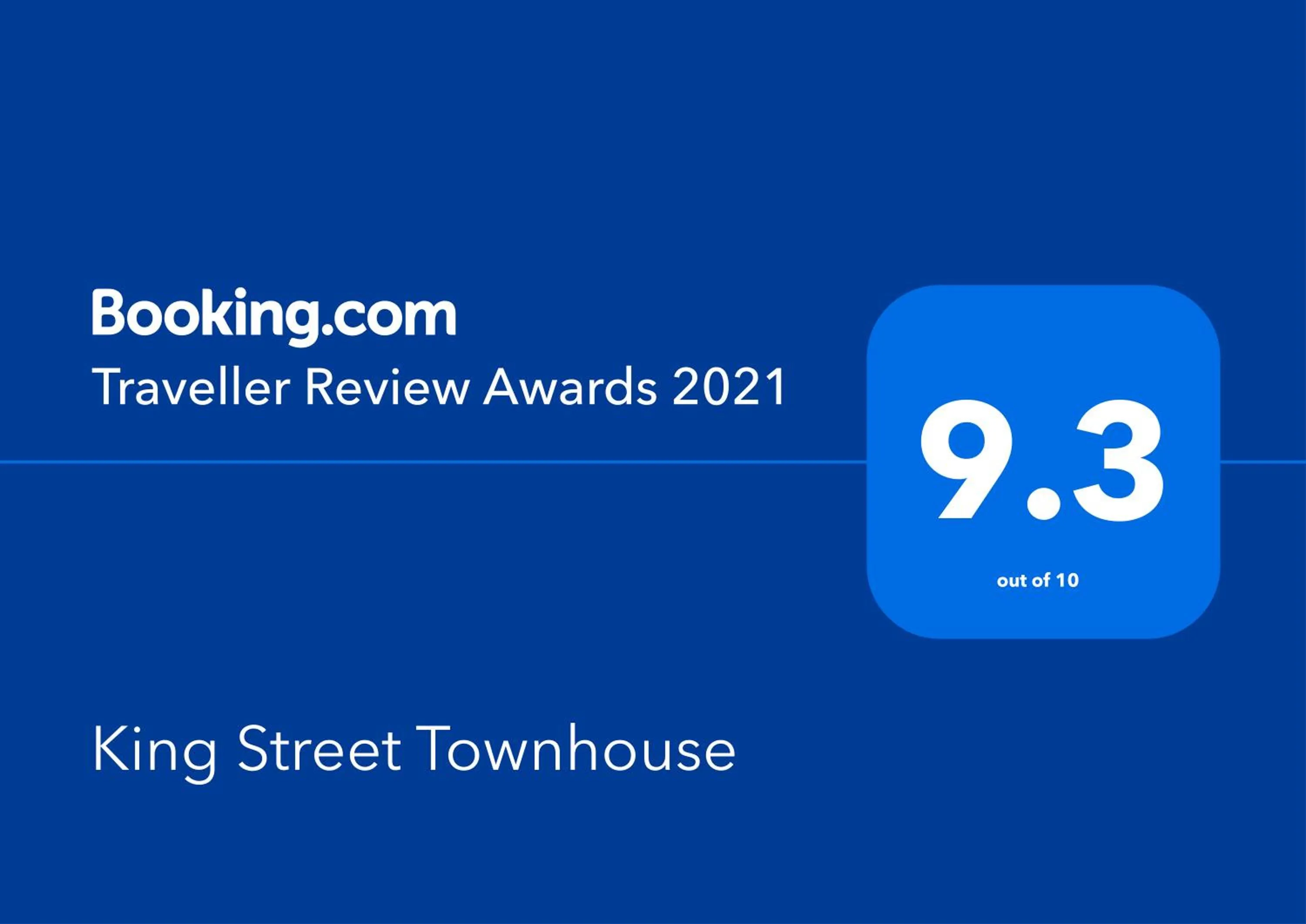 Certificate/Award in King Street Townhouse