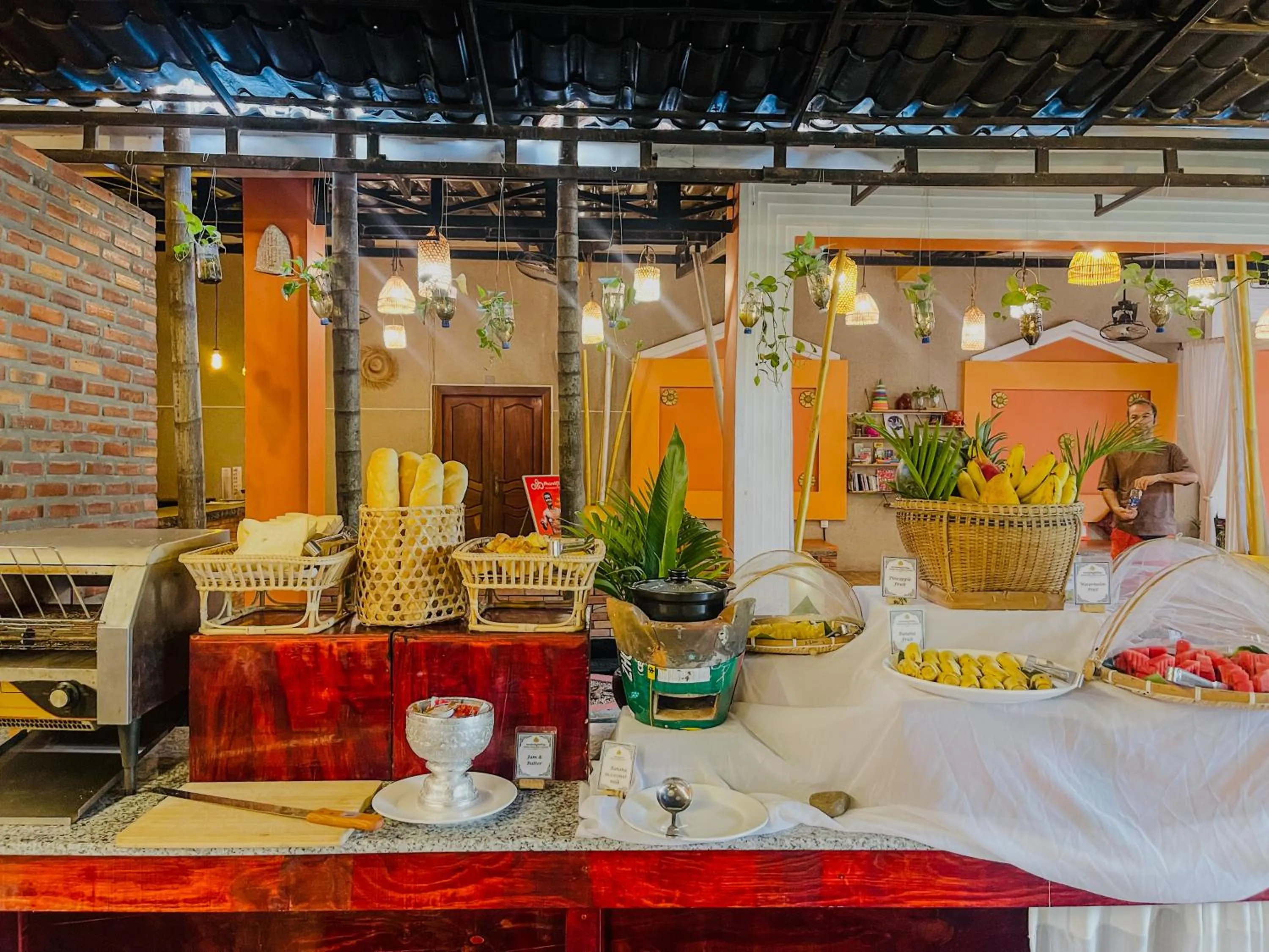 Buffet breakfast in Central Indochine d'Angkor Hotel