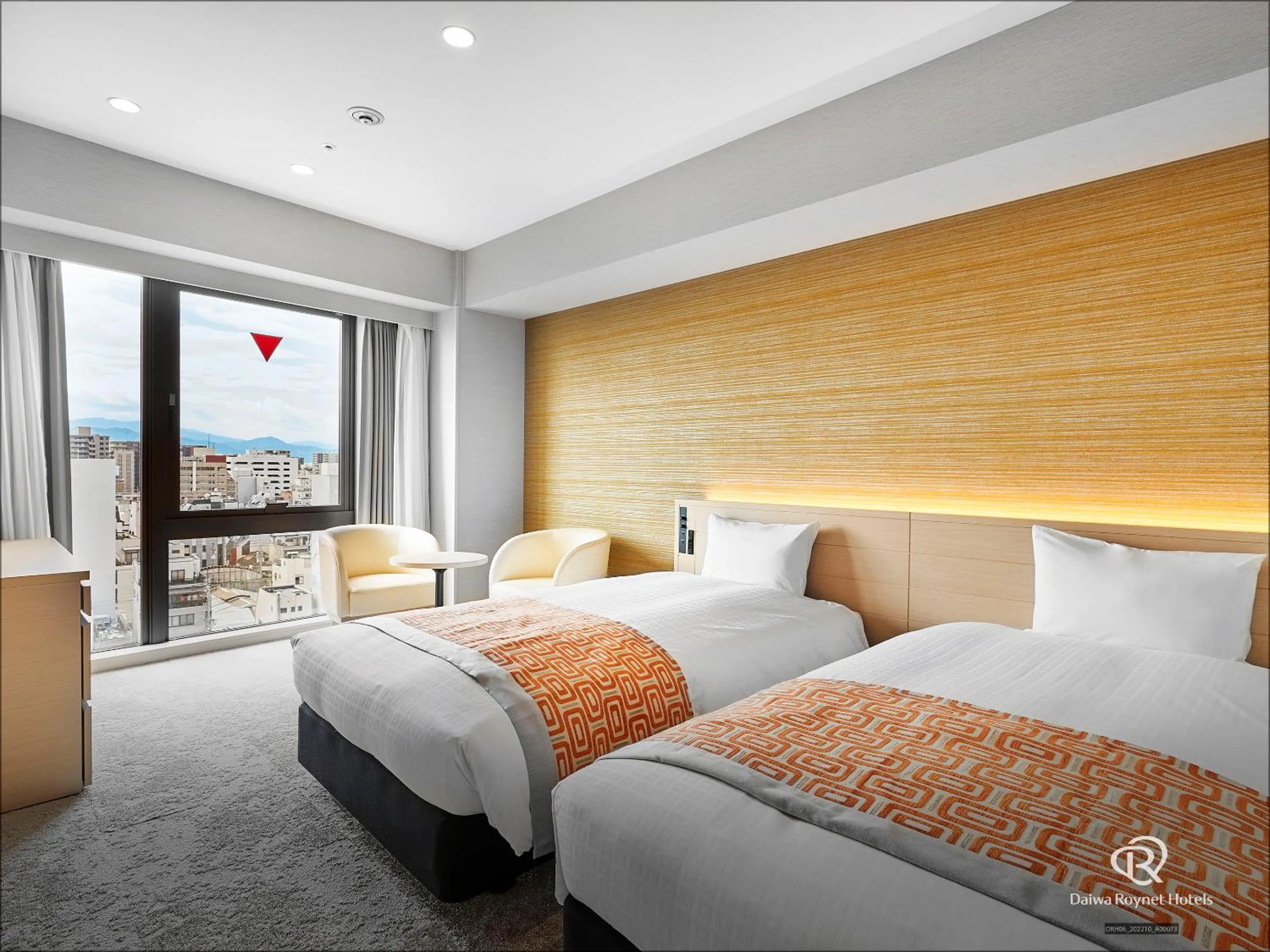 Photo of the whole room, Bed in Daiwa Roynet Hotel Matsuyama