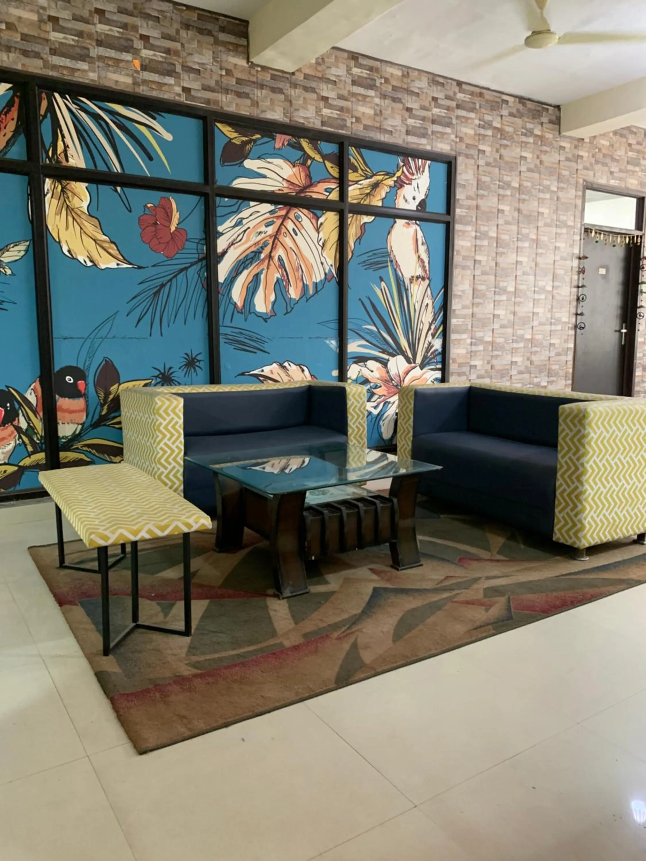 Seating area in Backpacker's Nest