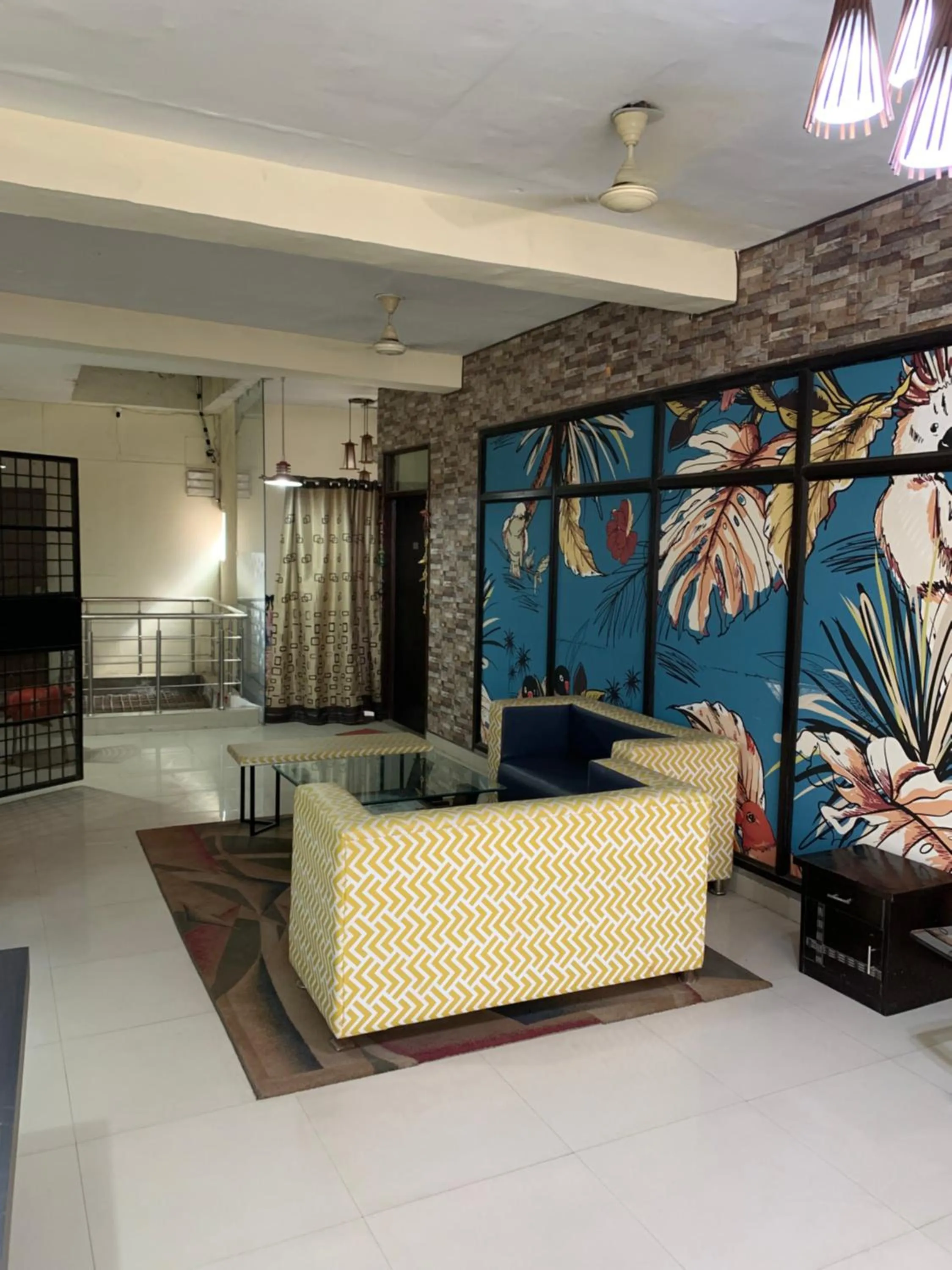 Seating area in Backpacker's Nest