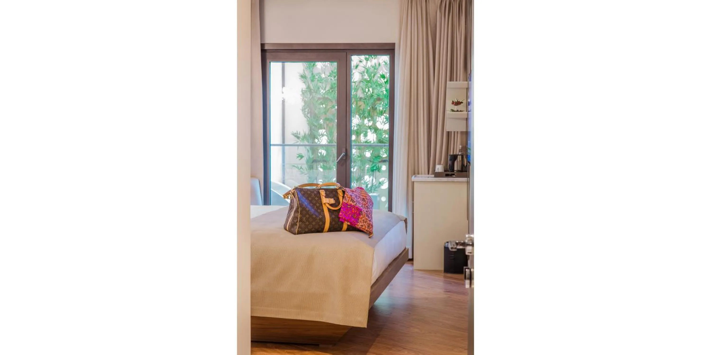 Decorative detail, Bed in Maroon Hotel Pera