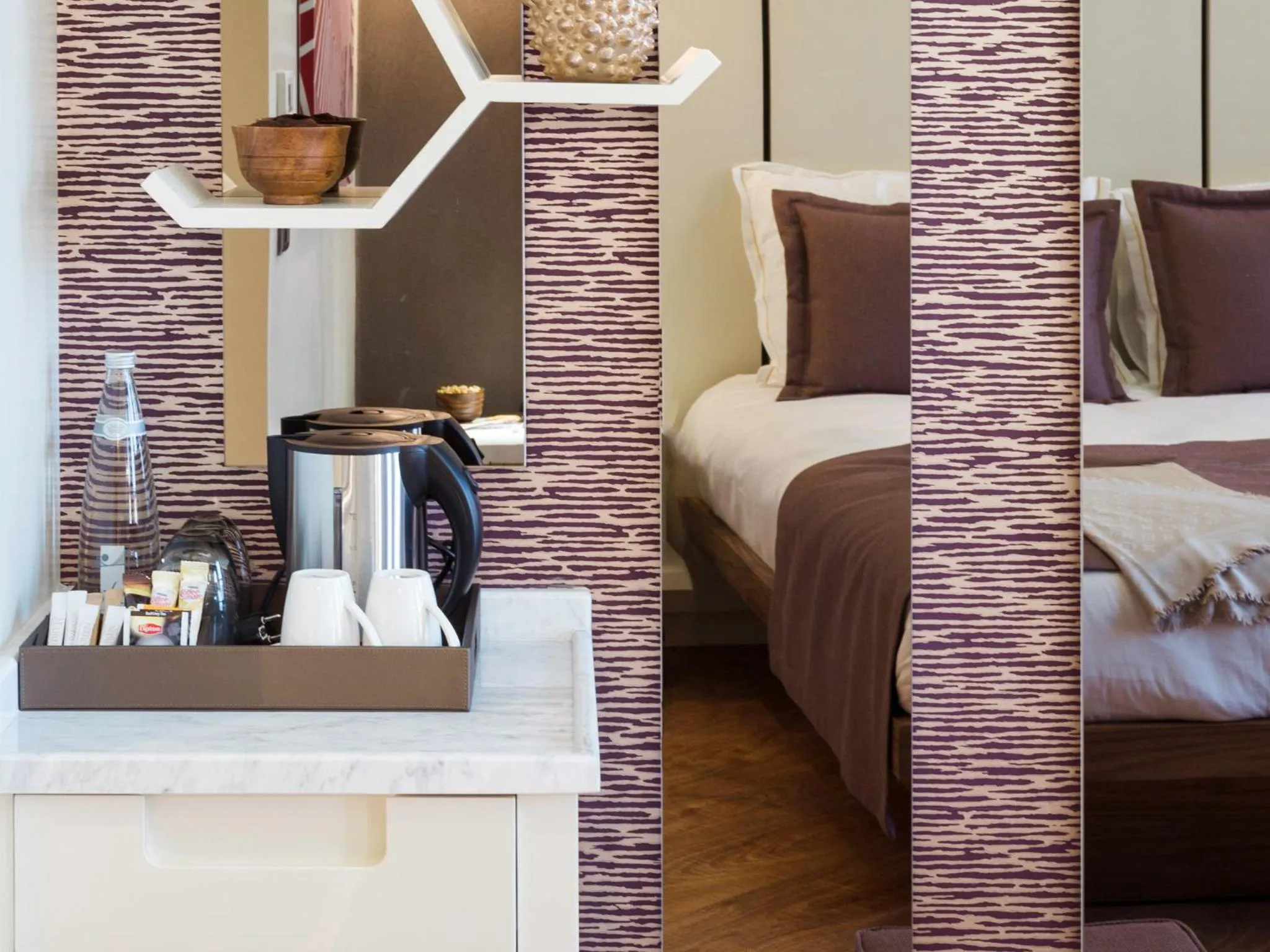 Decorative detail, Bed in Maroon Hotel Pera