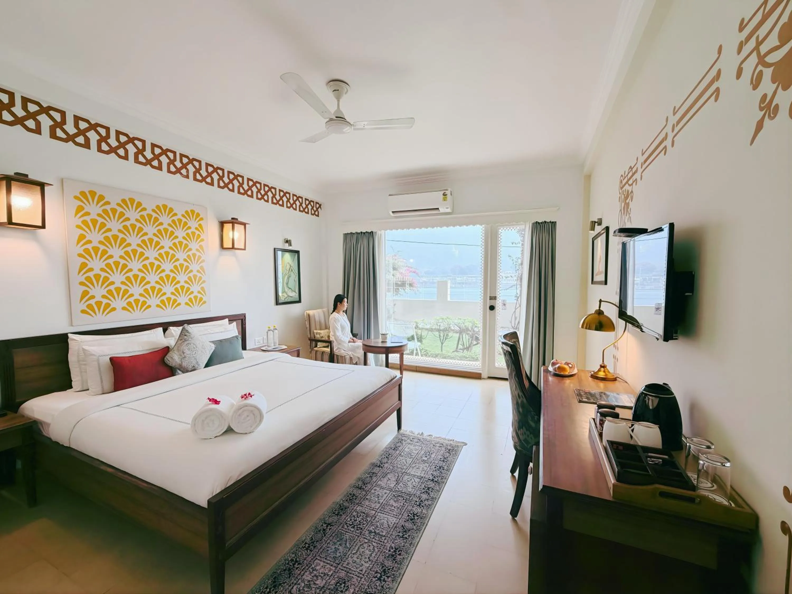 View (from property/room), Bed in Yog Niketan By Sanskriti