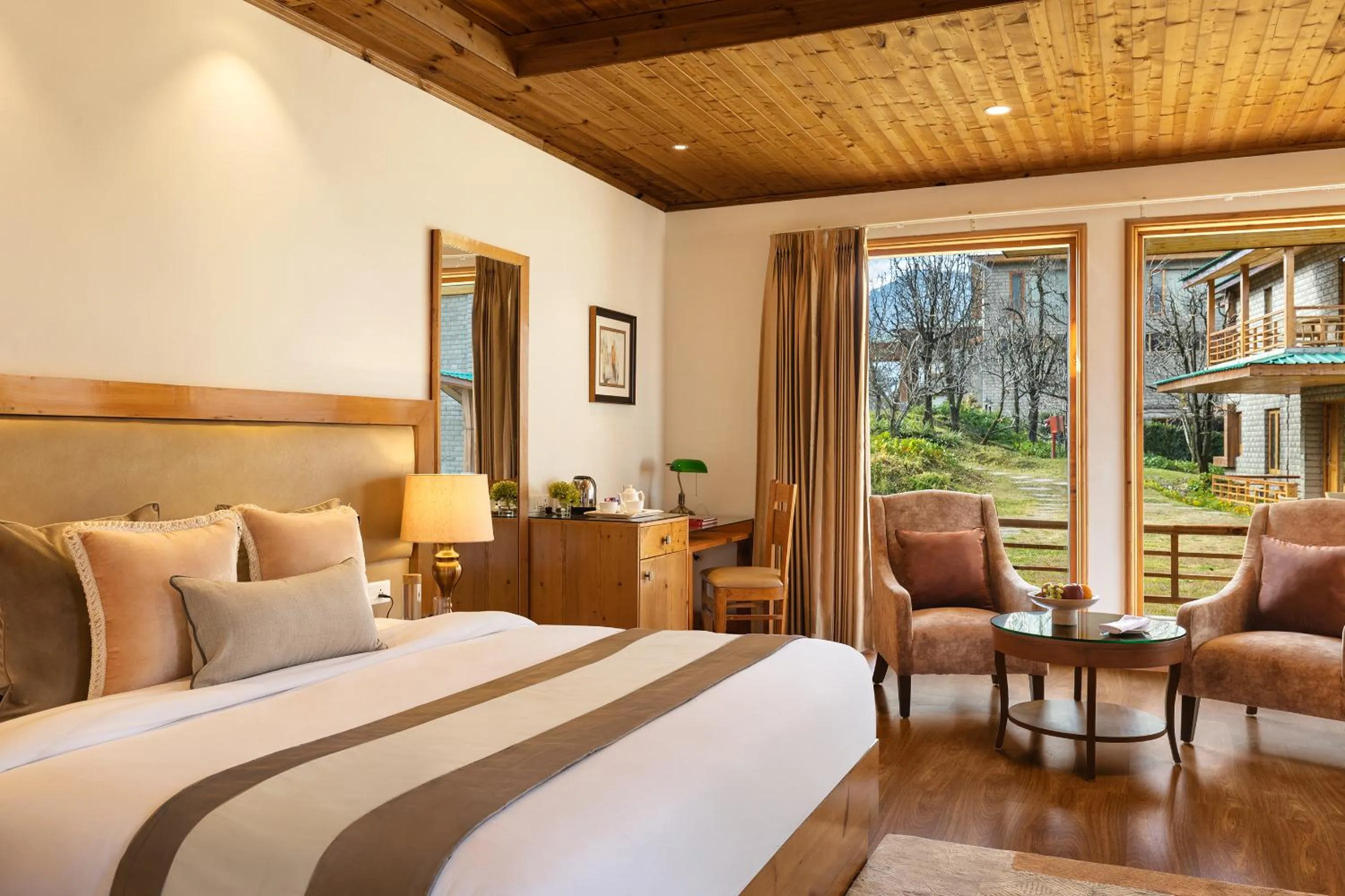 View (from property/room), Bed in Baragarh Resort & Spa, Manali- IHCL SeleQtions