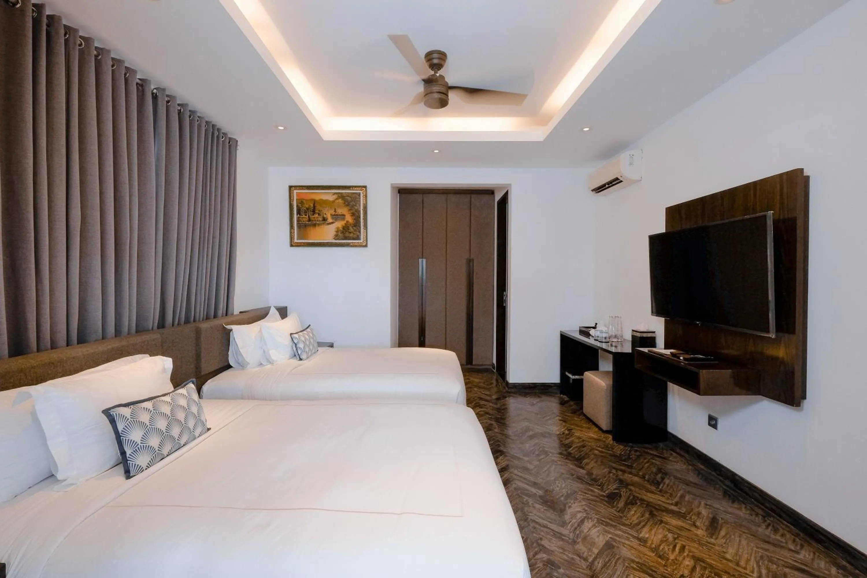 Bed in Prasana Villas by Arjani Resorts