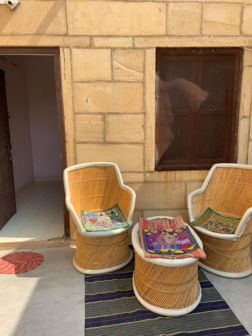 Seating area in Shiva Guest House
