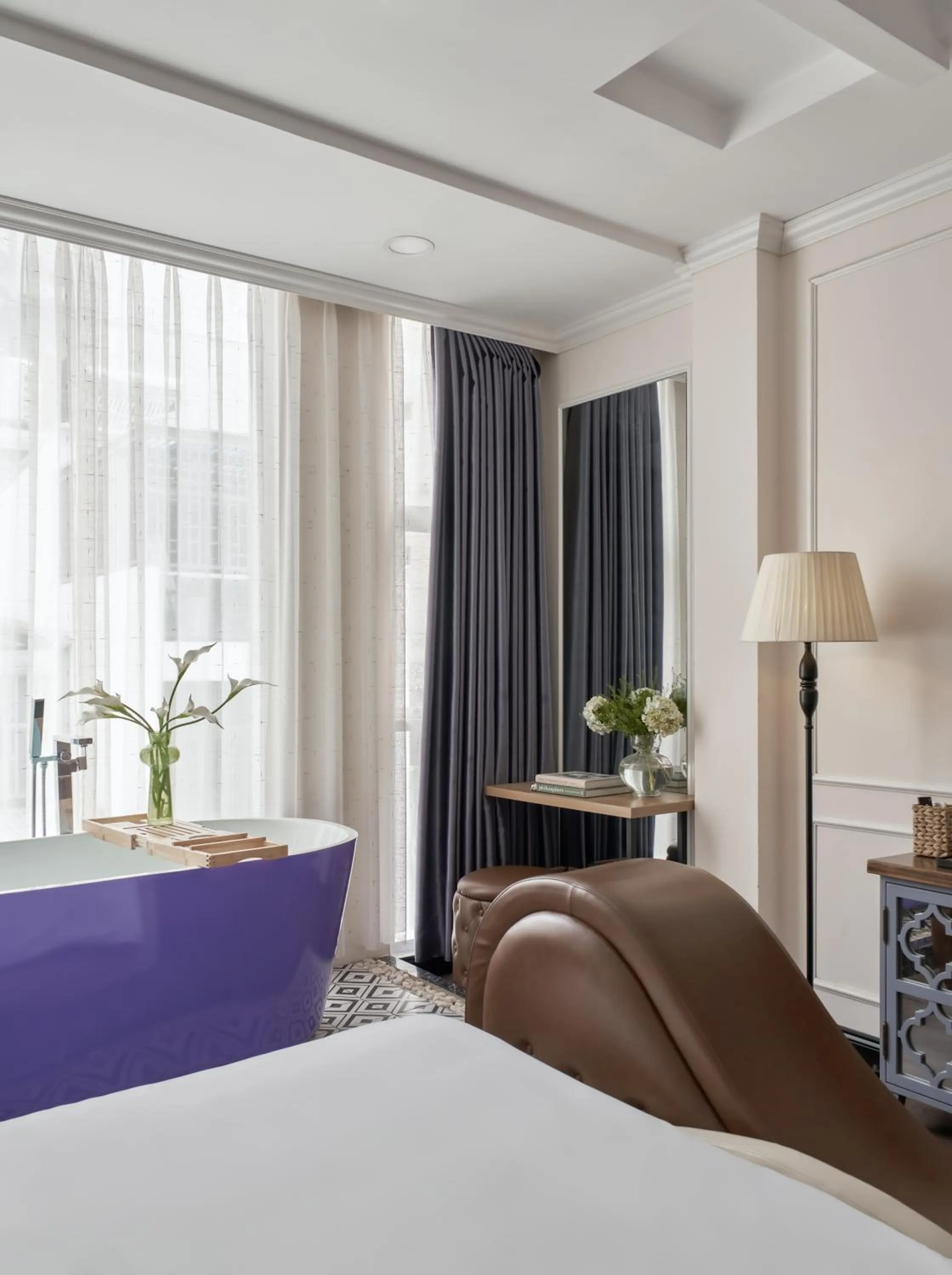 Bed in Quy Hung Hotel And Spa Central