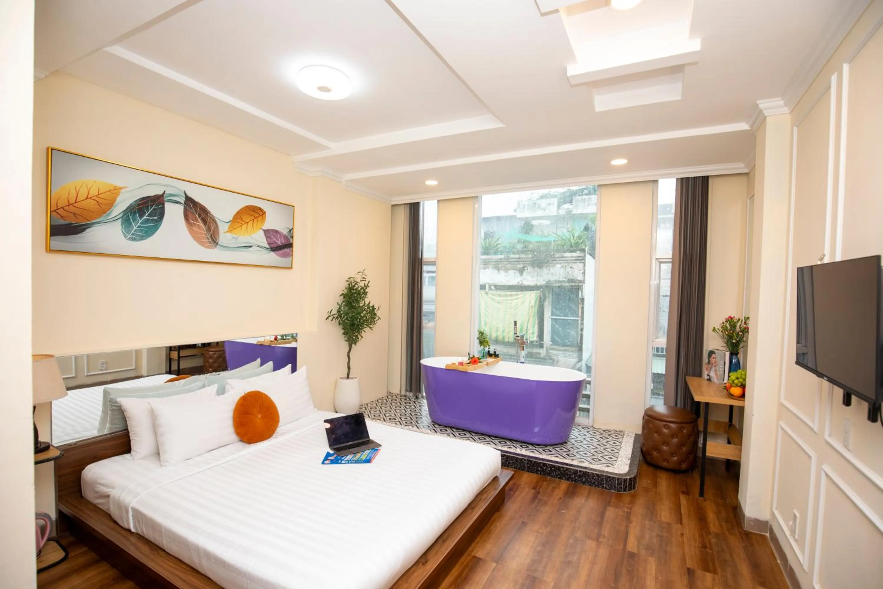 Bed in Quy Hung Hotel Central