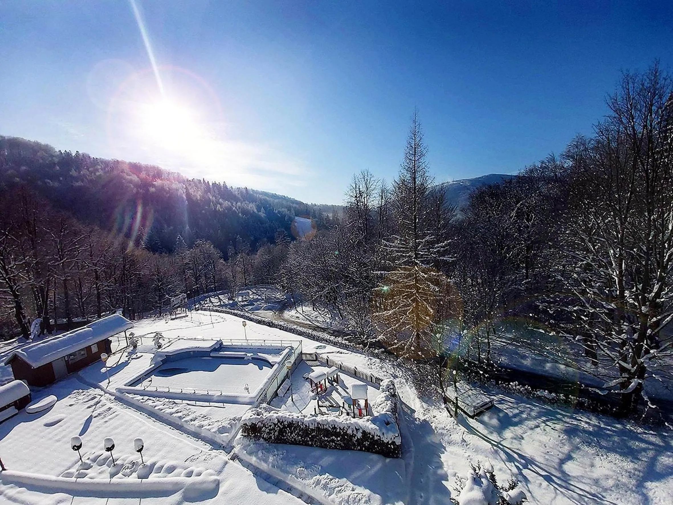 Balcony/Terrace in Diuna Beskidy Ustroń - dawny Kolejarz