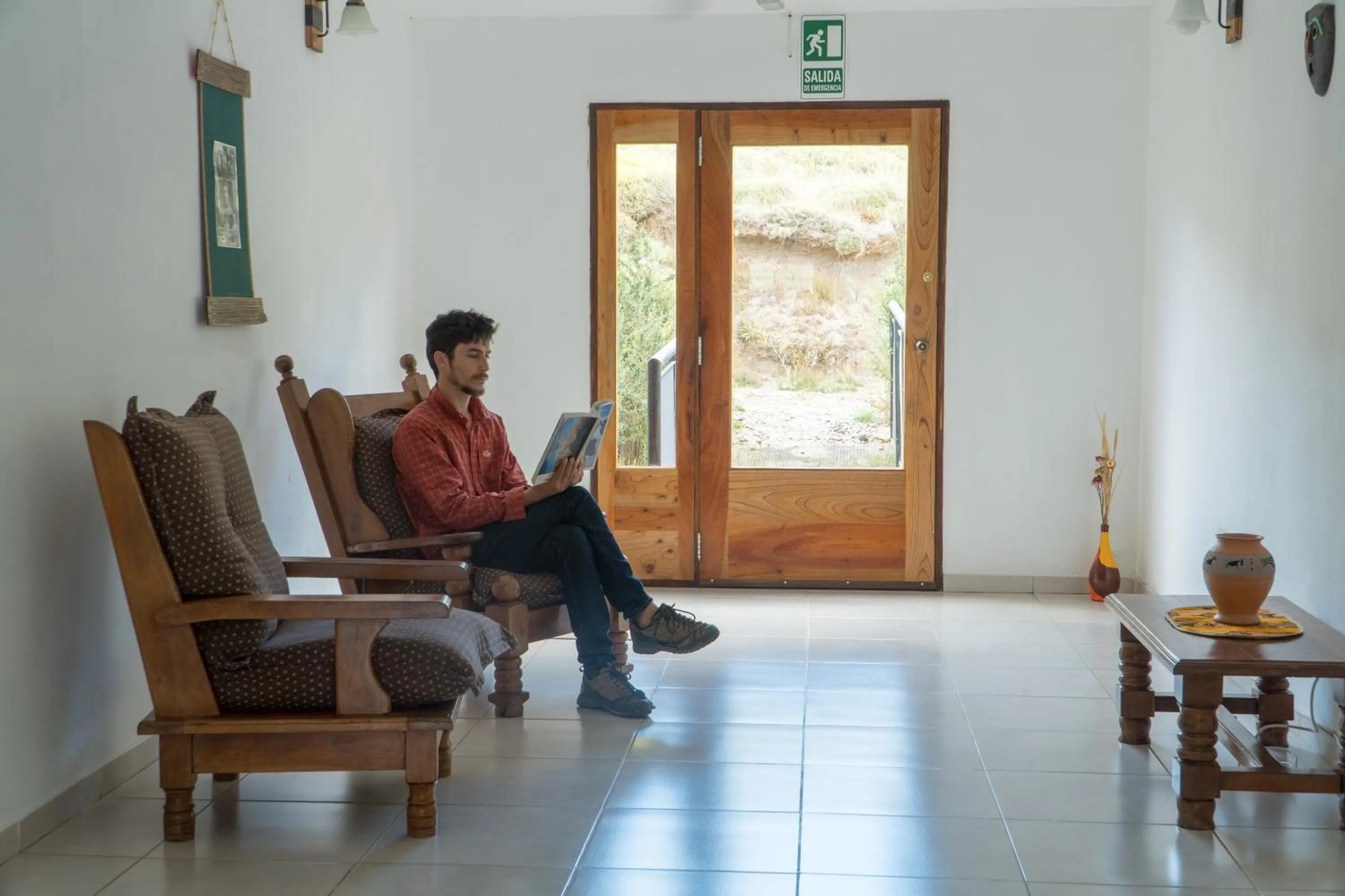 Living room in Hosteria Alma de Patagonia