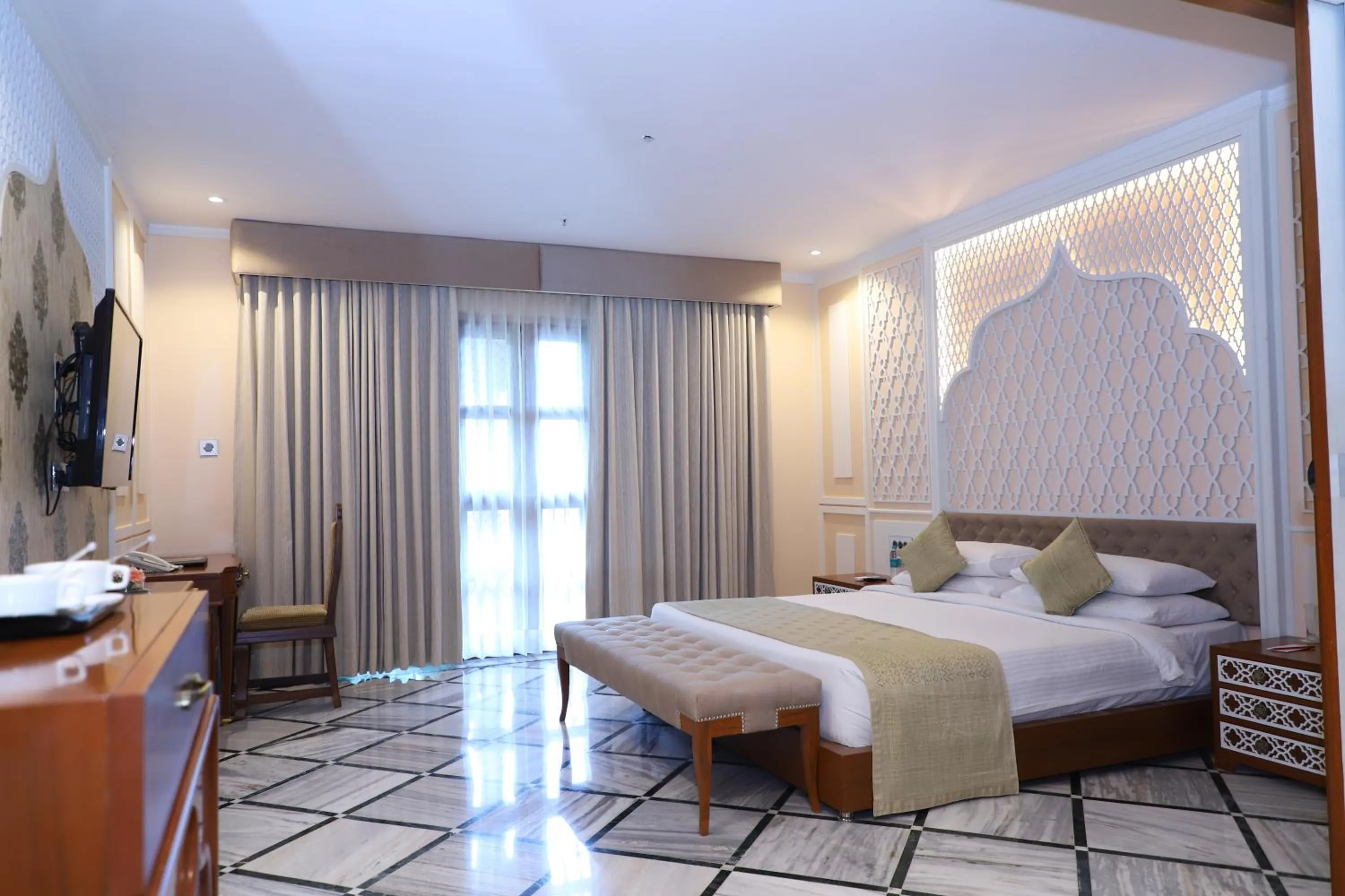 Photo of the whole room, Bed in Pratap Mahal Pushkar IHCL SeleQtion