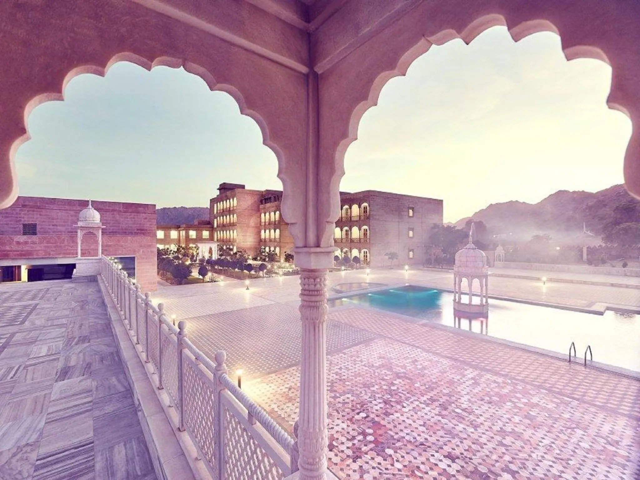 Swimming pool in Pratap Mahal Pushkar IHCL SeleQtion