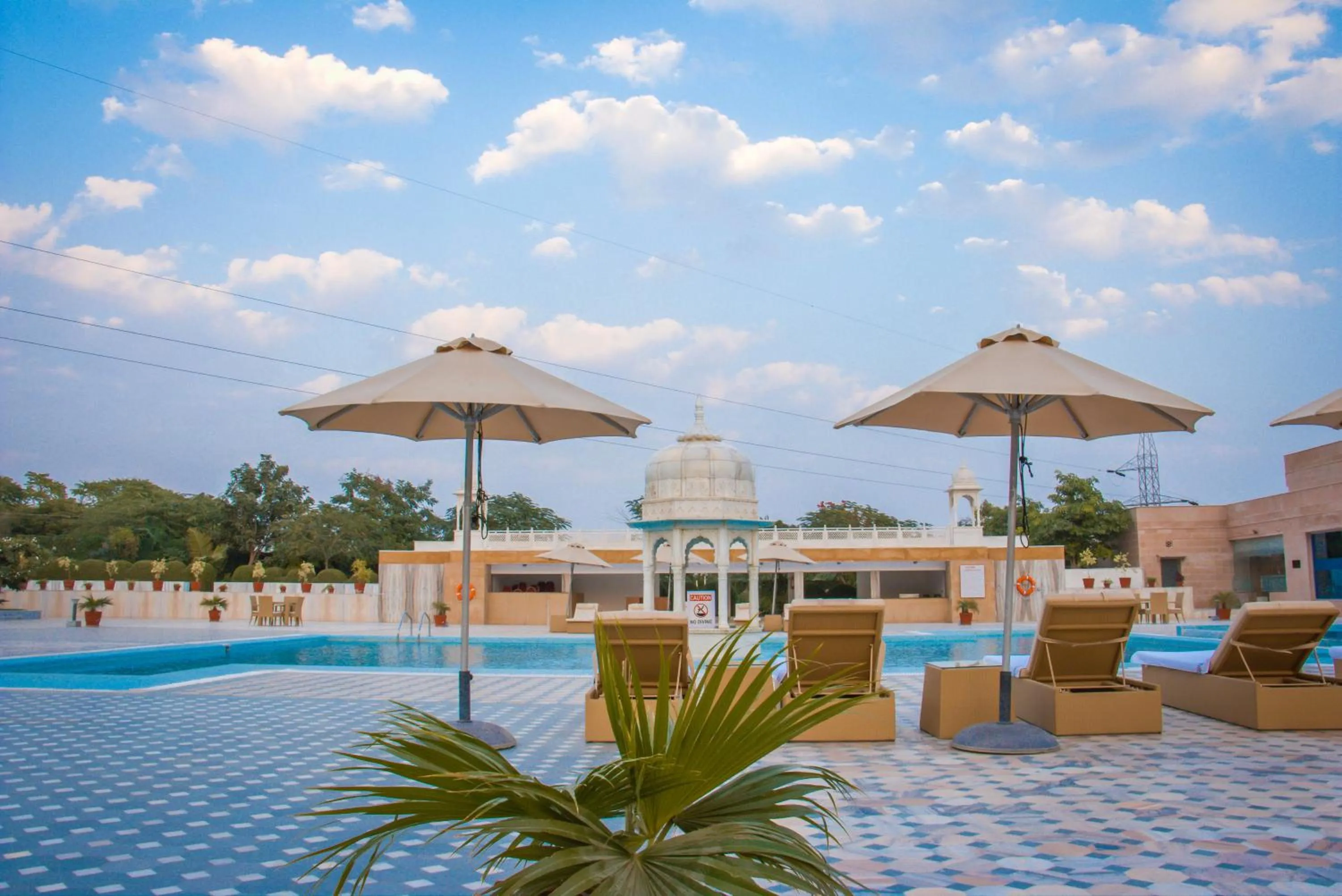 Pool view in Pratap Mahal Pushkar IHCL SeleQtion