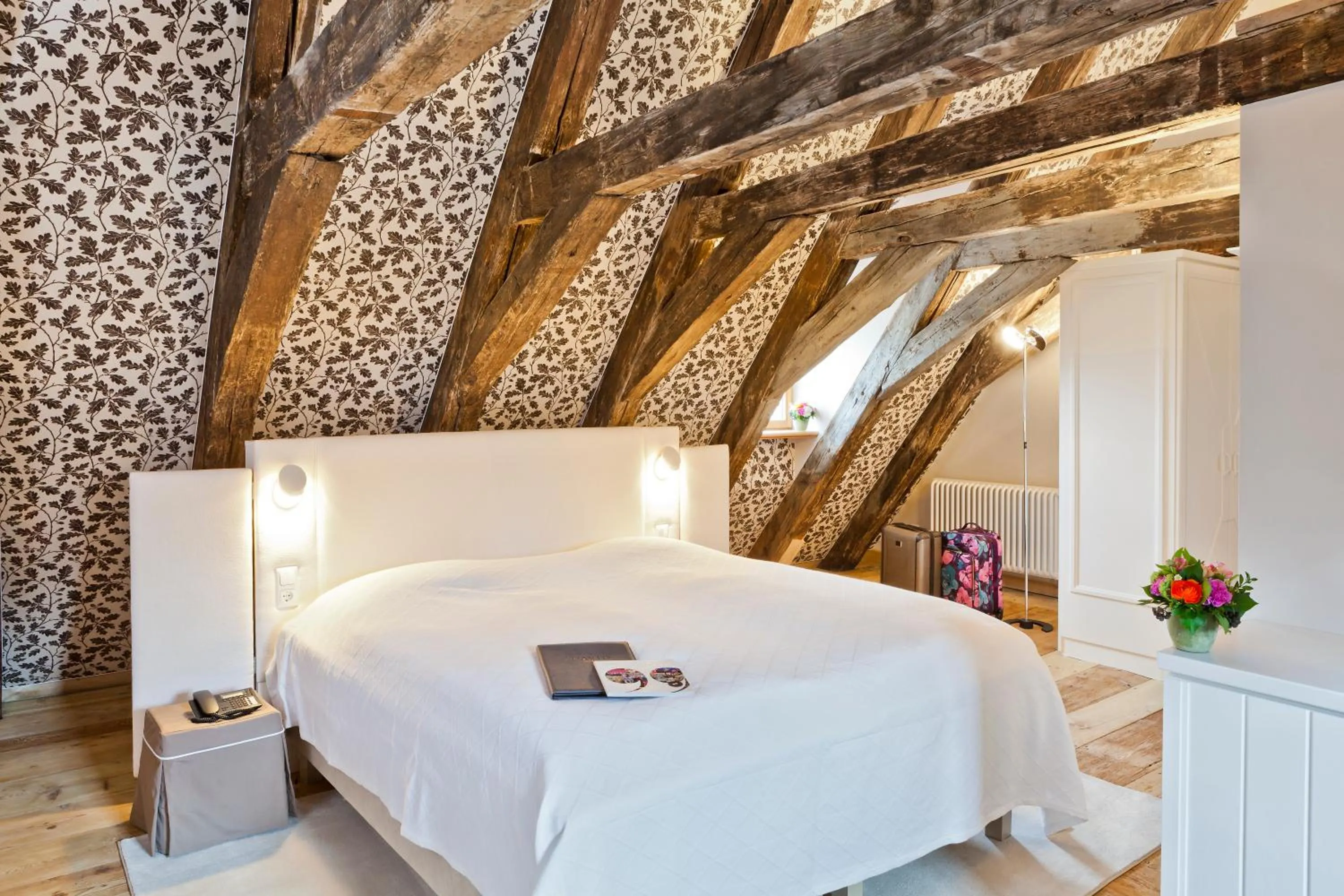 Bed in Hotel David an der Donau