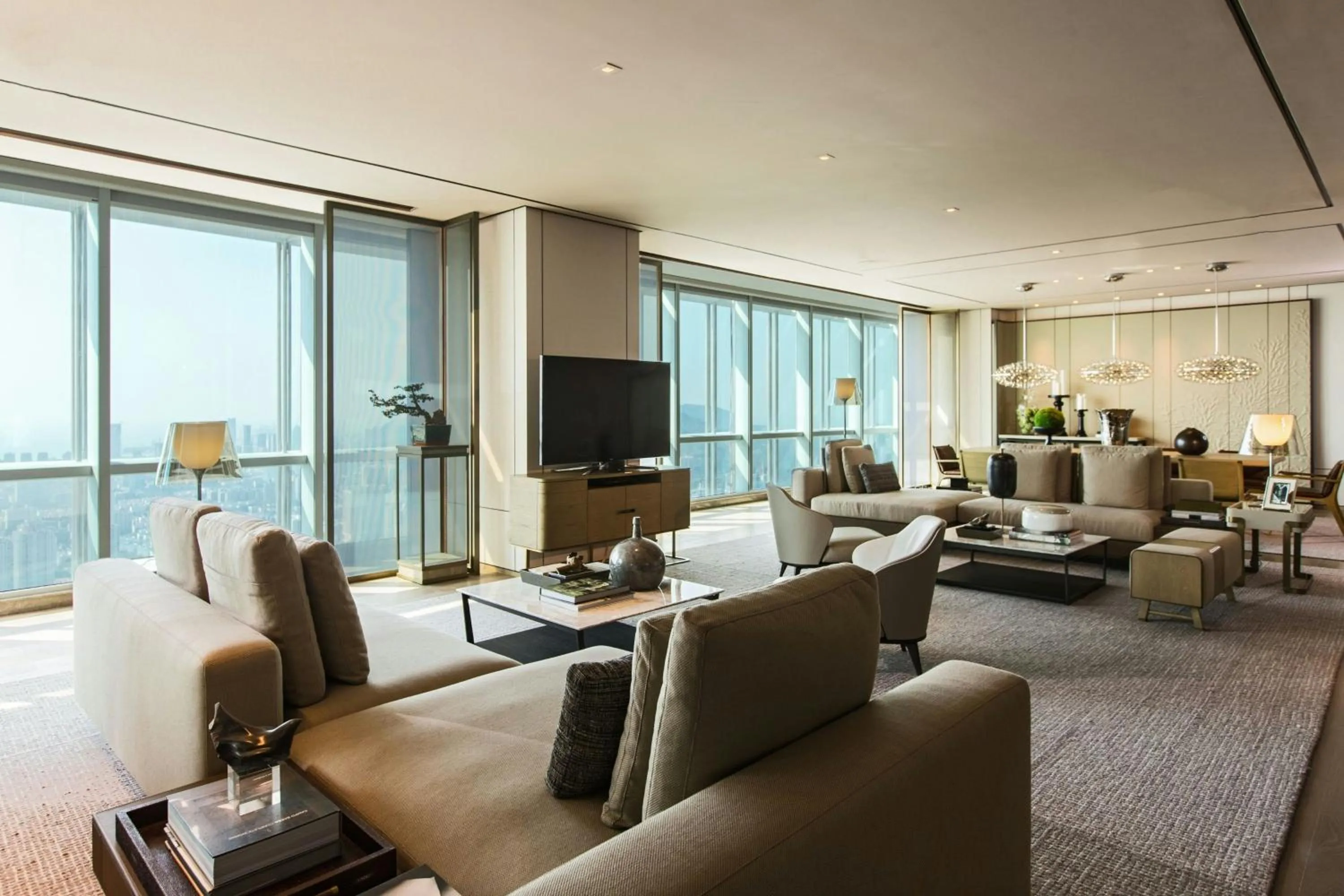 Living room in Shenzhen Marriott Hotel Nanshan