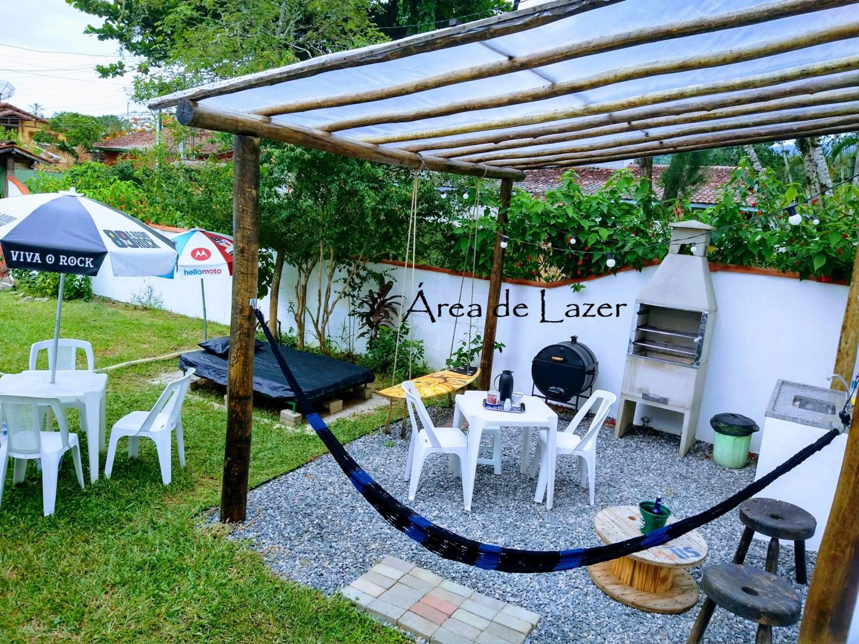 BBQ facilities in Chalé das Princesas