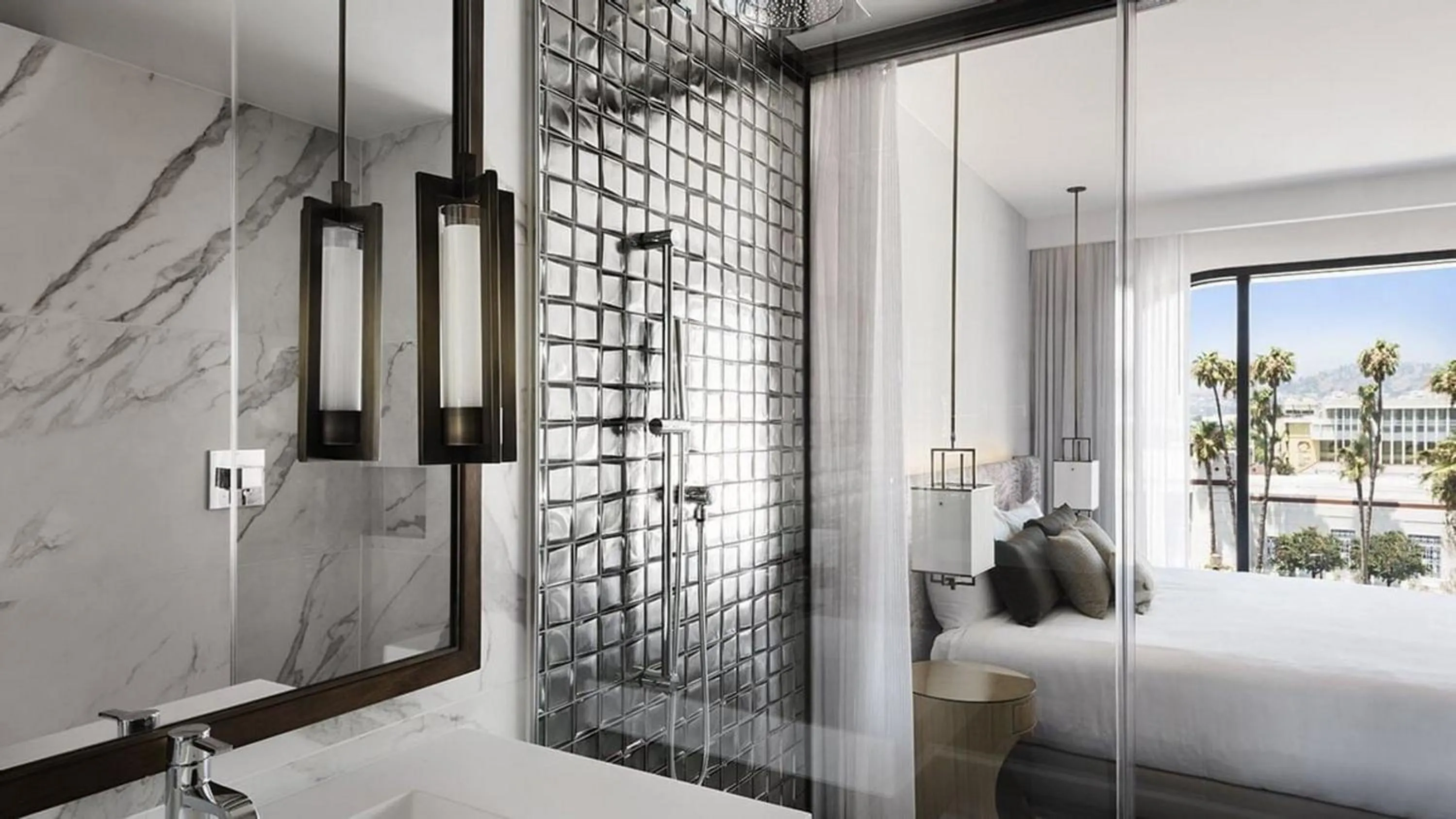 Bathroom, Bed in Dream Hollywood, by Hyatt