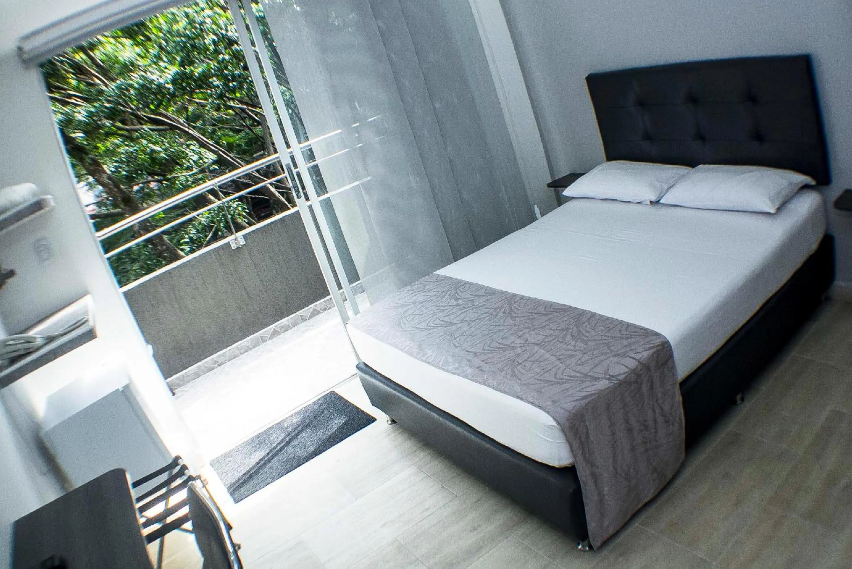 Balcony/Terrace, Bed in Element Hotel