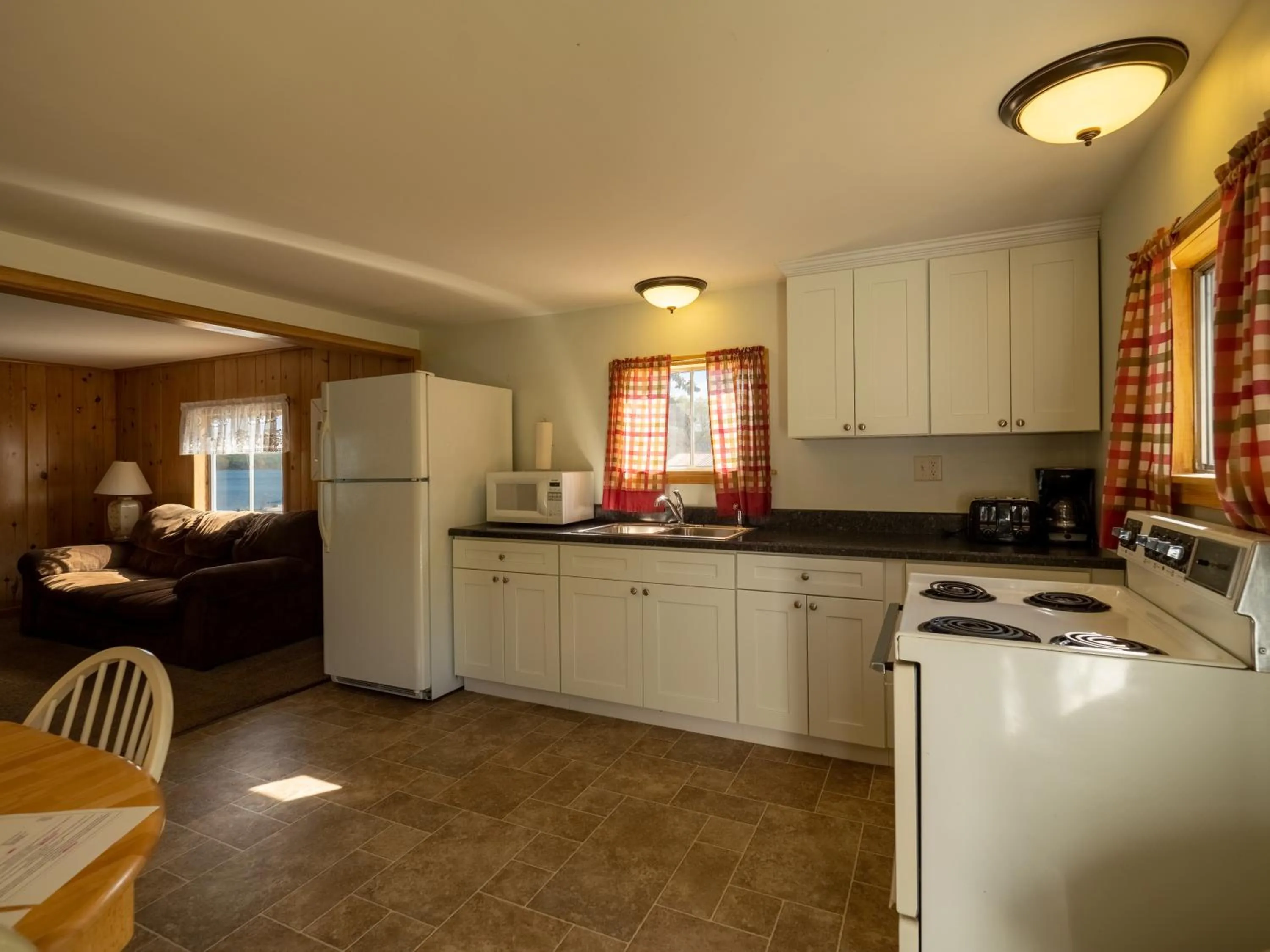 Kitchen or kitchenette in Lake 'N Pines Motel