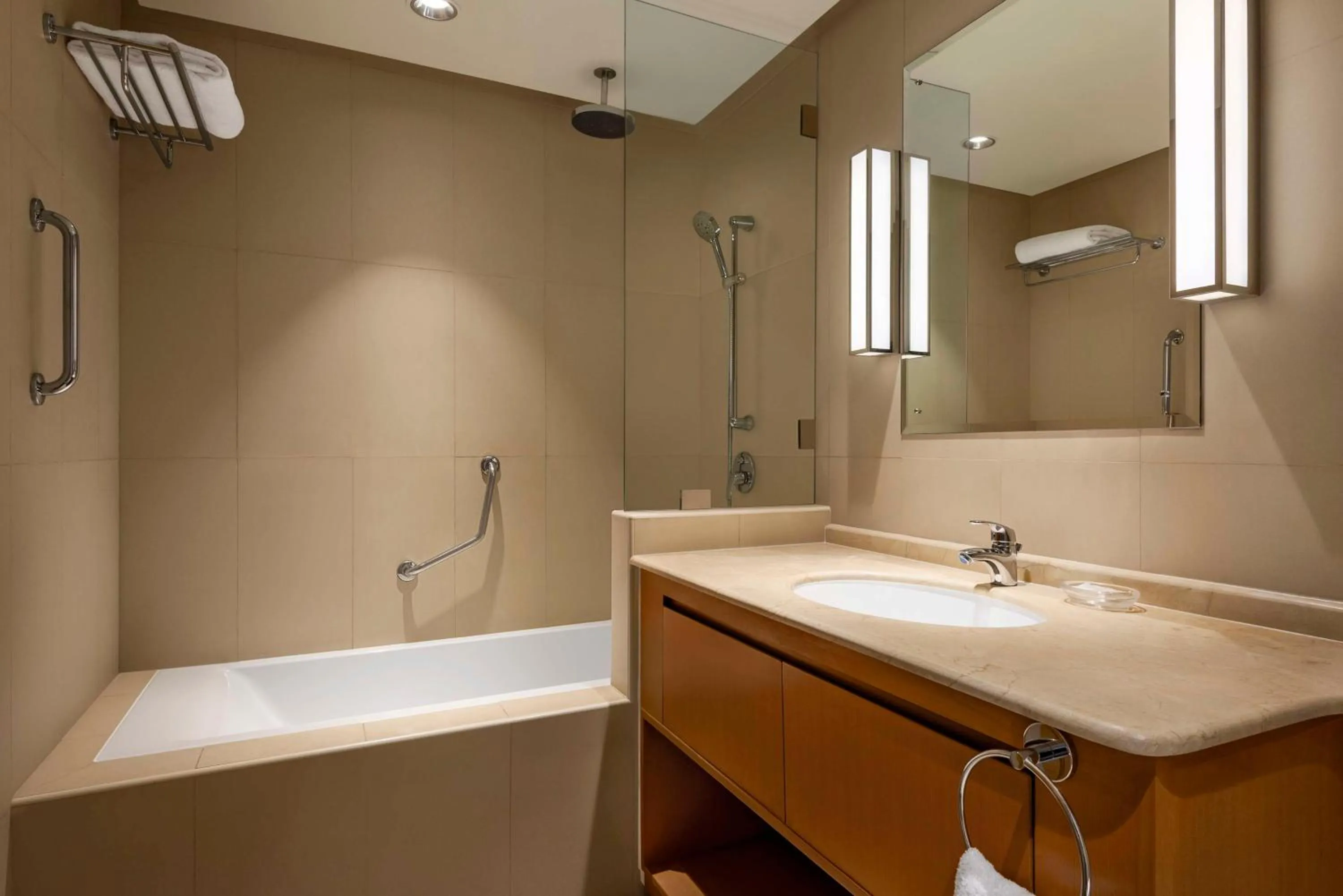 Shower in Levatio Suites Muscat, a member of Radisson Individuals