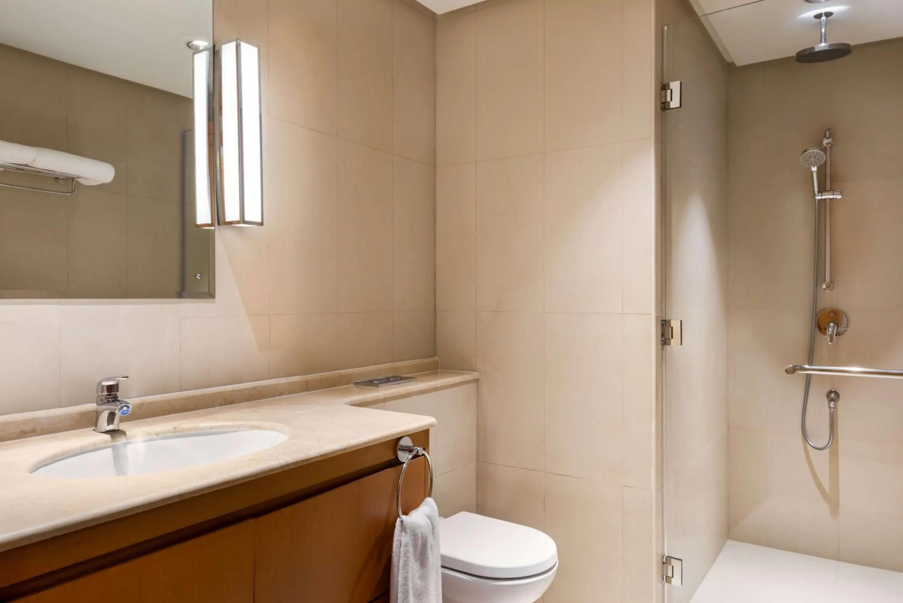 Shower in Levatio Suites Muscat, a member of Radisson Individuals