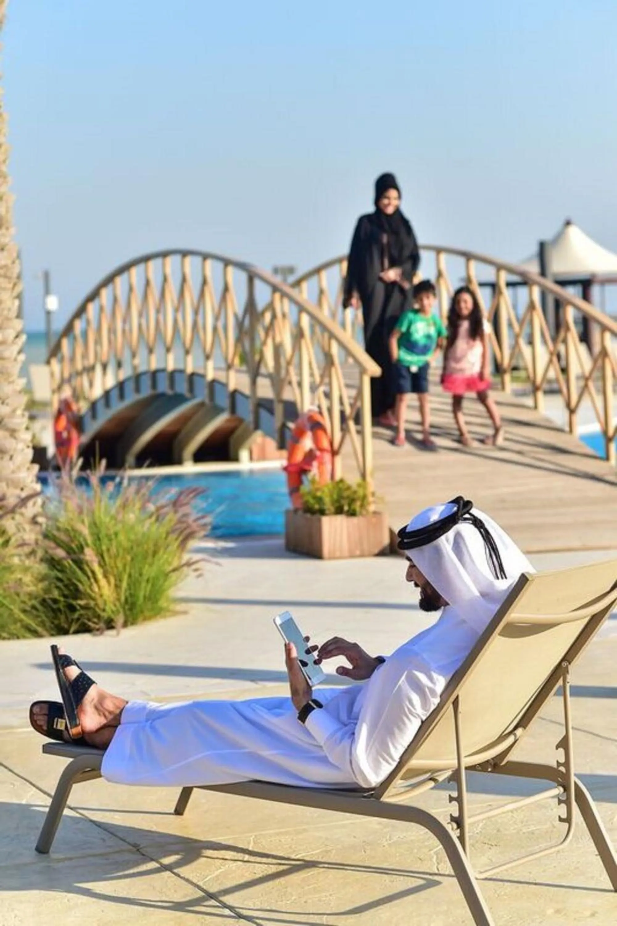 Pool view in Simaisma A Murwab Resort