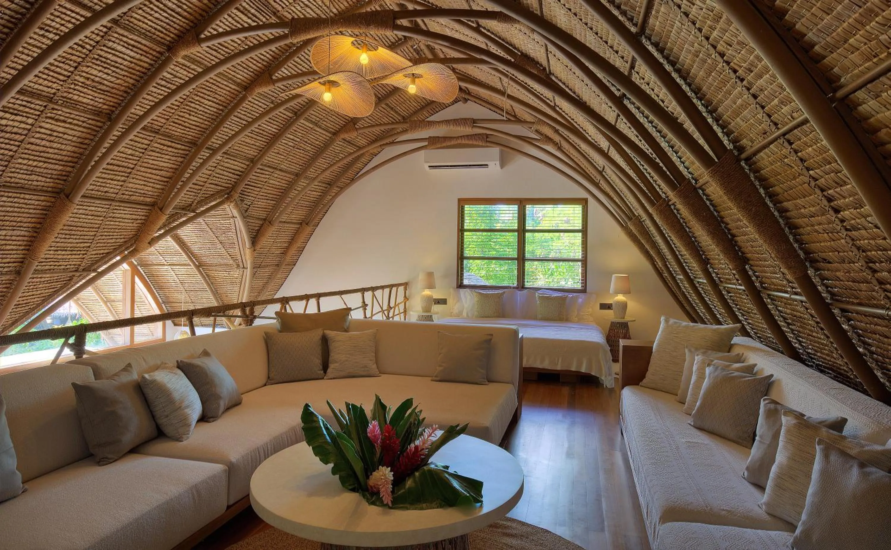 Bed in Nay Palad Hideaway - All Inclusive Stay